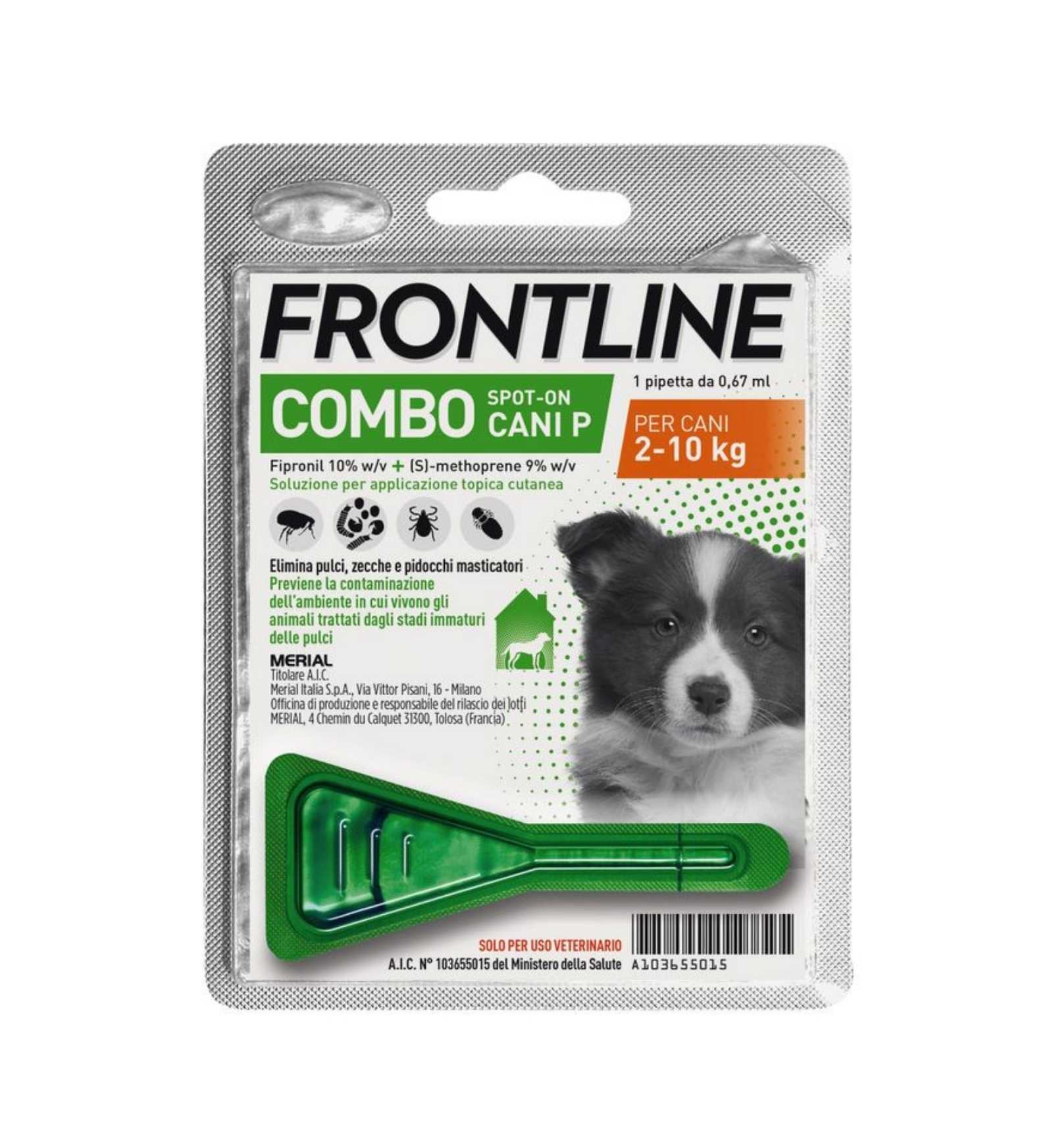 FRONTLINE COMBO CANE ANTIPARASSITARIO CUCCIOLO 2 - 10 KG 1 PIPETTA