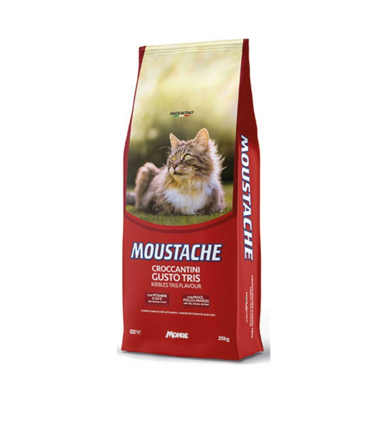MONGE GATTO MOUSTACHE GUSTO TRIS DA 20 KG