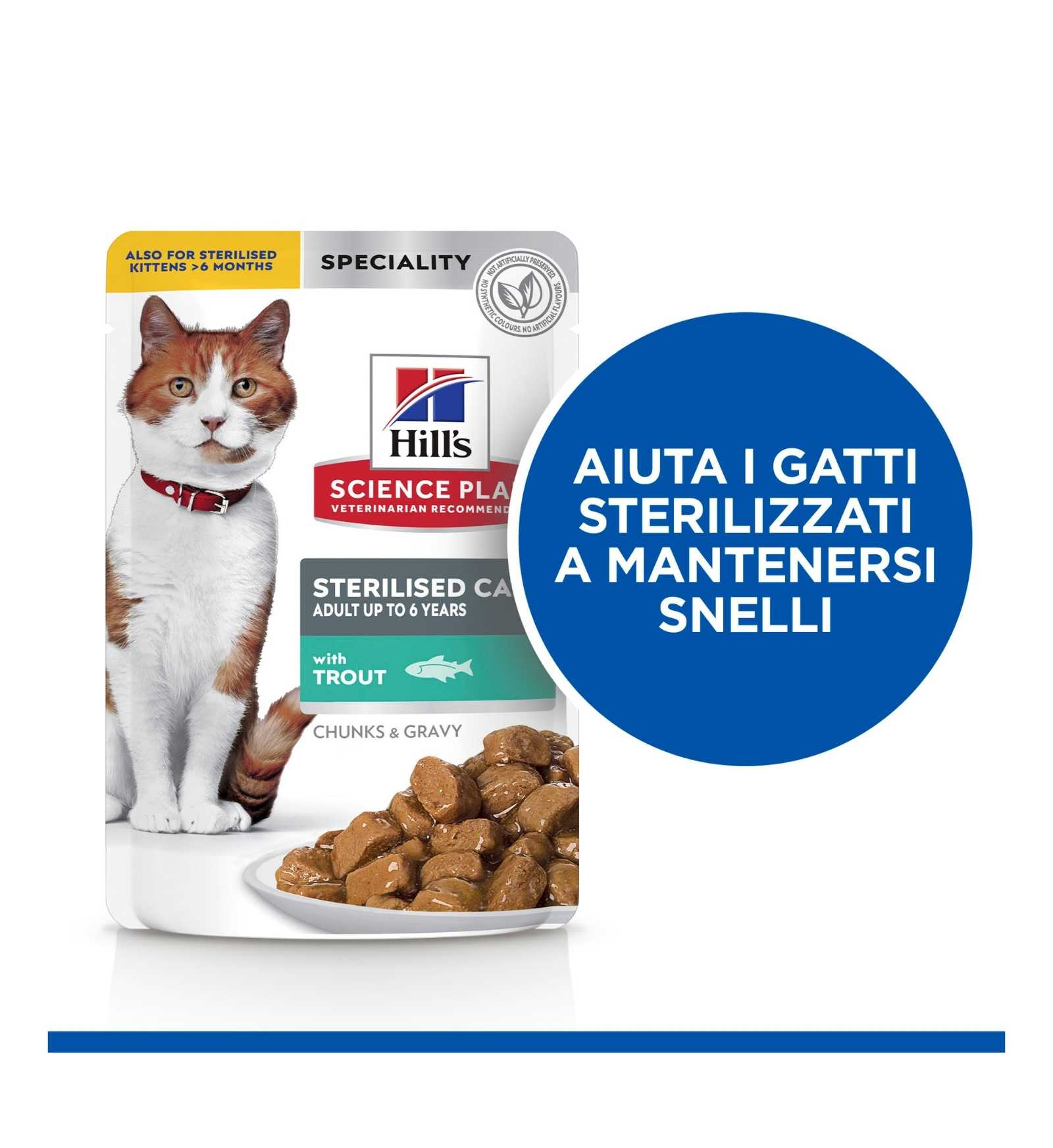 HILL'S SCIENCE PLAN GATTO ADULT STERILISED ALLA TROTA DA 85 GR IN BUSTA
