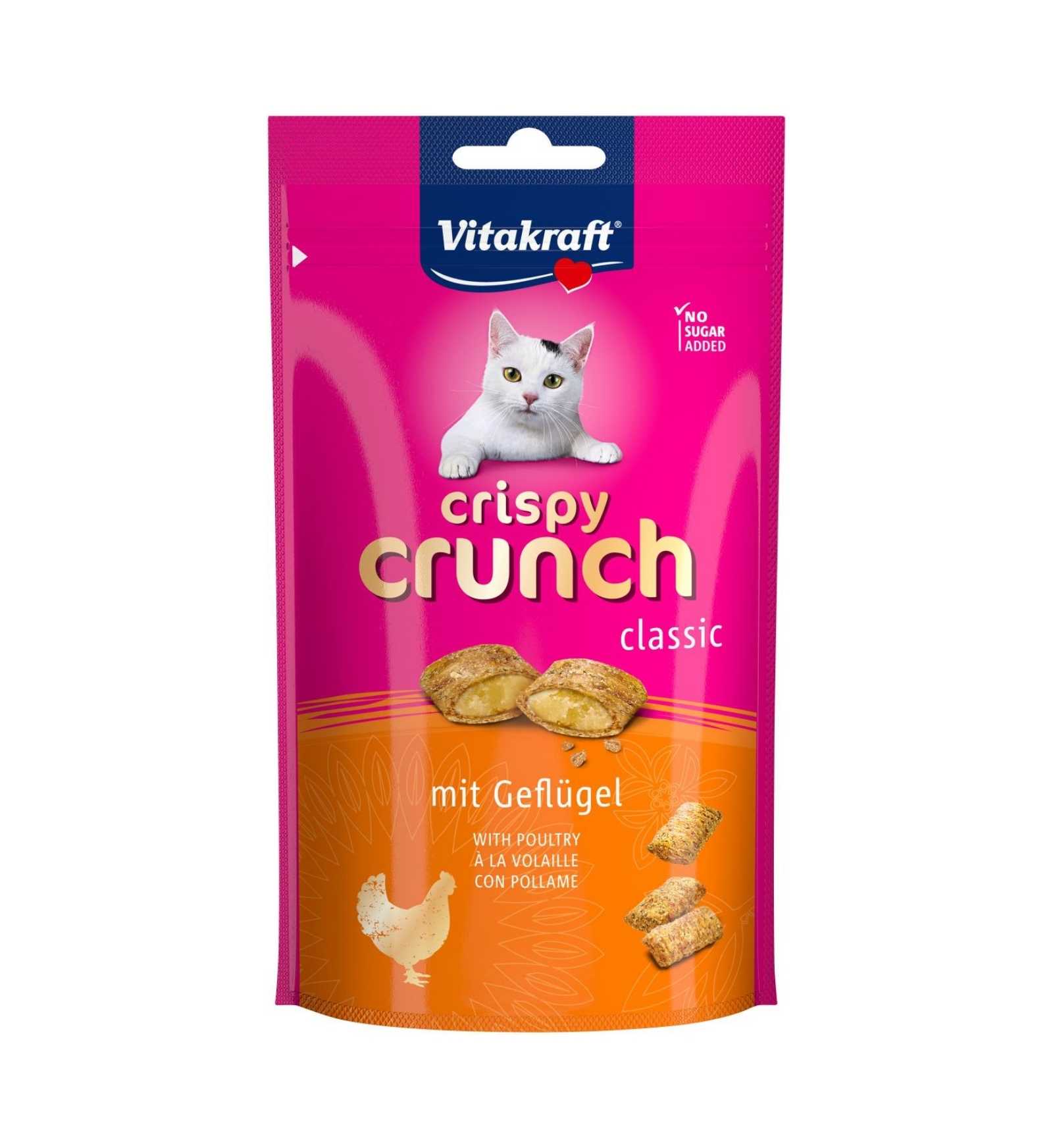 VITAKRAFT GATTO SNACK CRISPY CRUNCH CON RIPIENO DI POLLO 60 GR