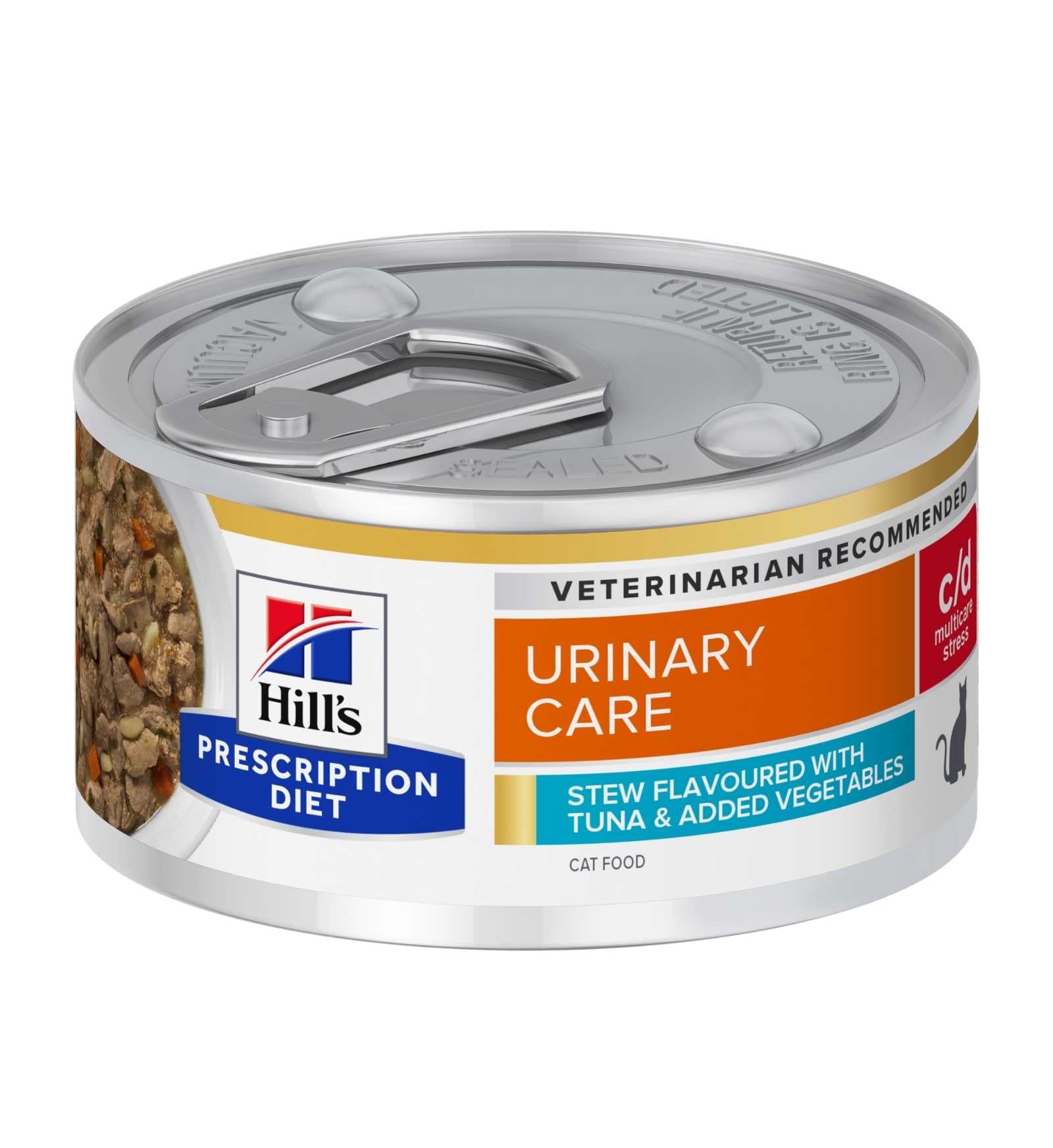 HILL'S PRESCRIPTION DIET GATTO C/D CON SPEZZATINO DI TONNO E VERDURE DA 82 GR IN LATTINA