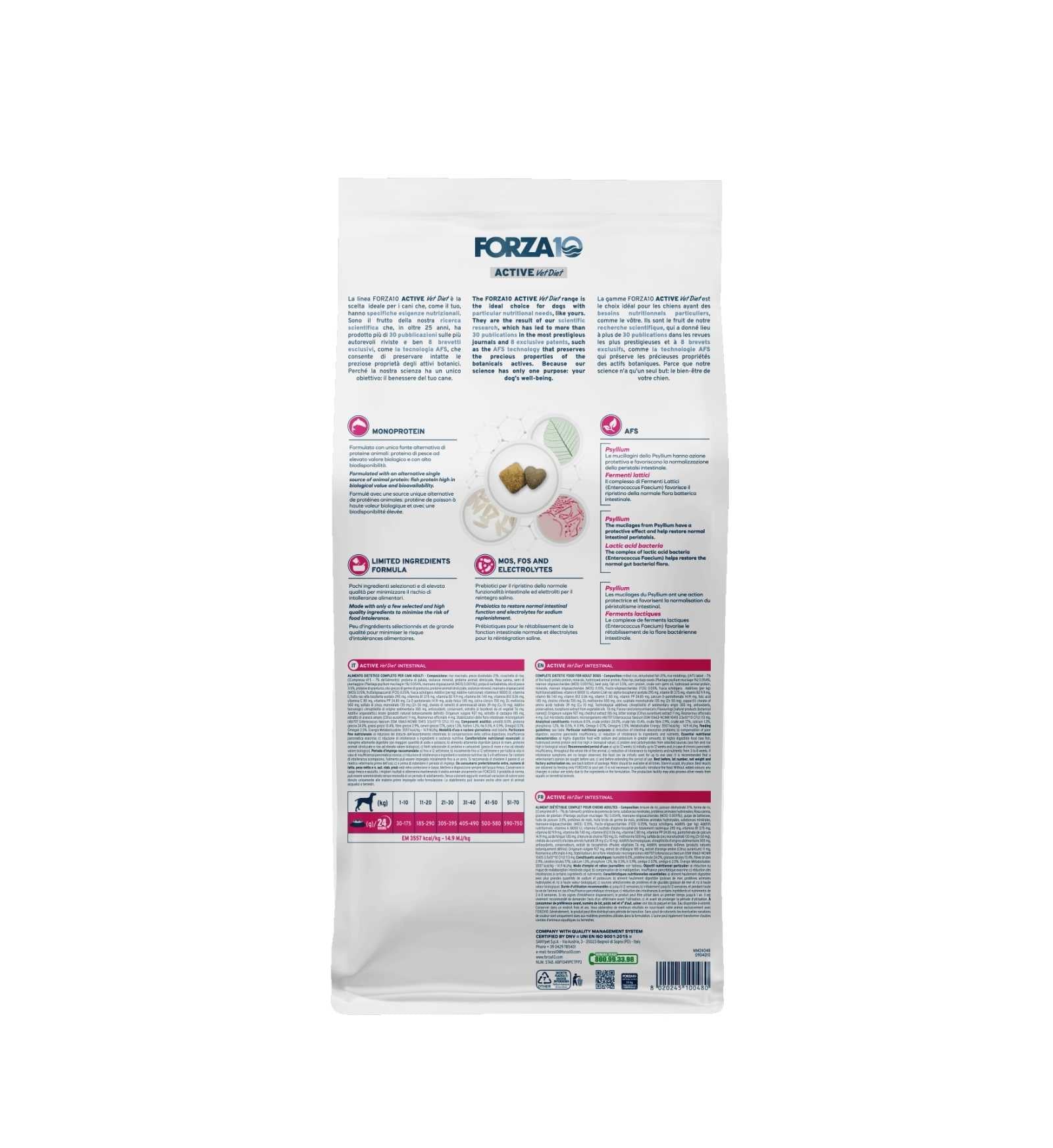 FORZA10 CANE DIET ADULT INTESTINAL ACTIVE