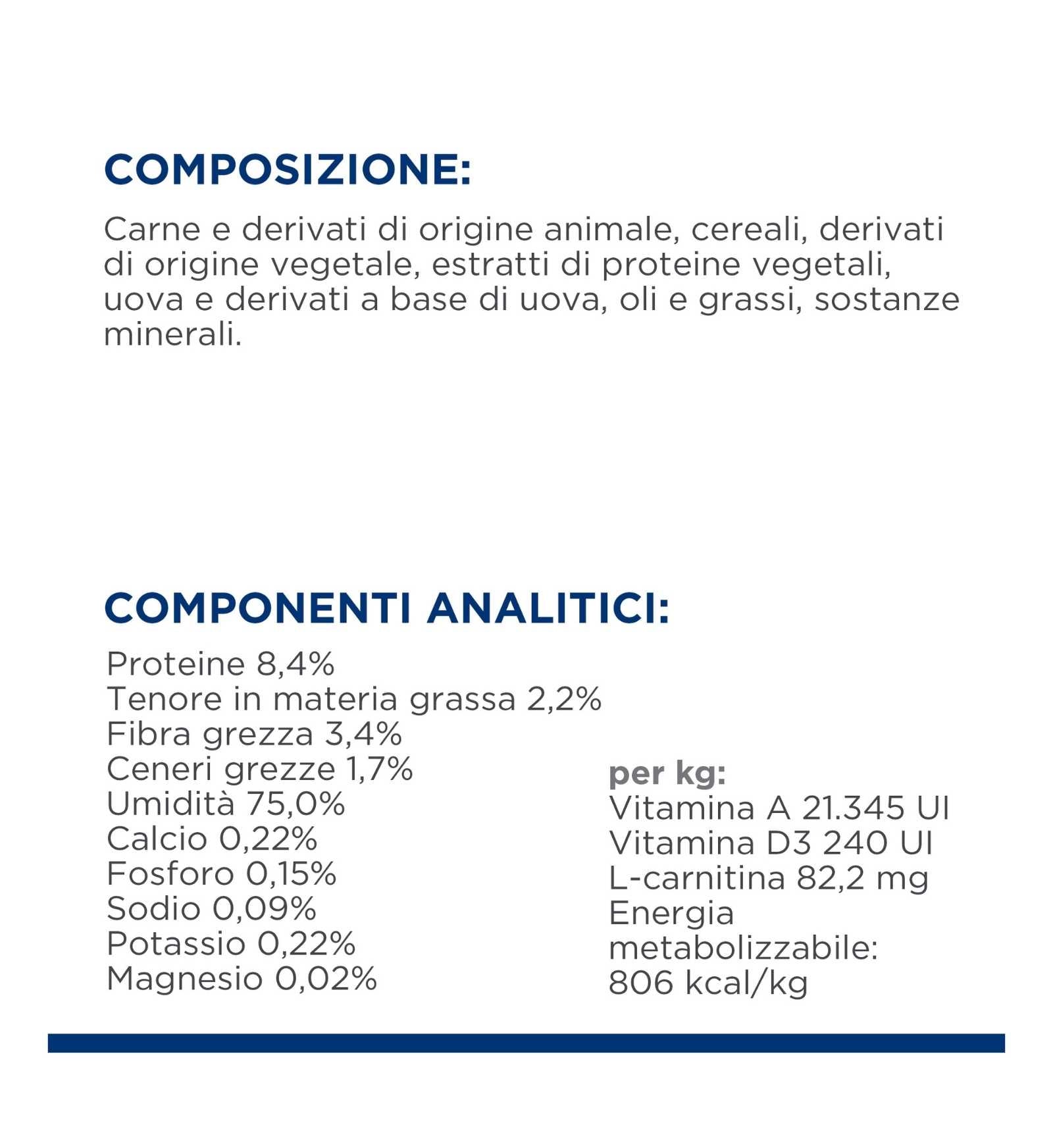HILL'S PRESCRIPTION DIET CANE R/D DA 350 GR IN LATTINA