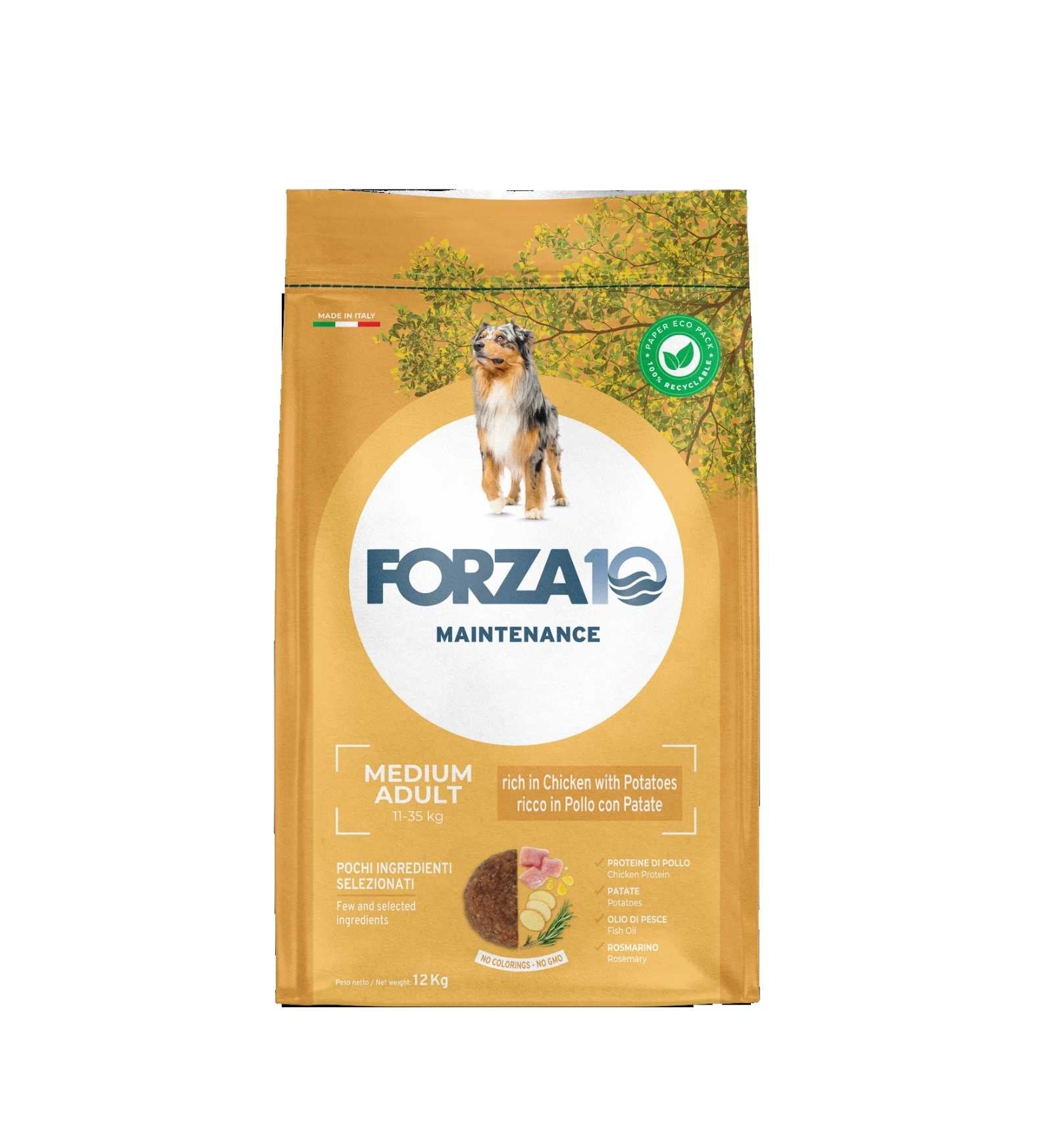FORZA10 CANE ADULT MEDIUM MAINTENANCE POLLO E PATATE DA 12 KG
