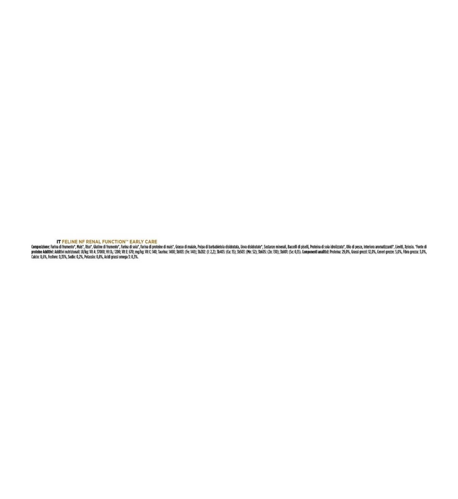 PURINA VETERINARY DIET GATTO NF RENAL FUNCTION EARLY CARE
