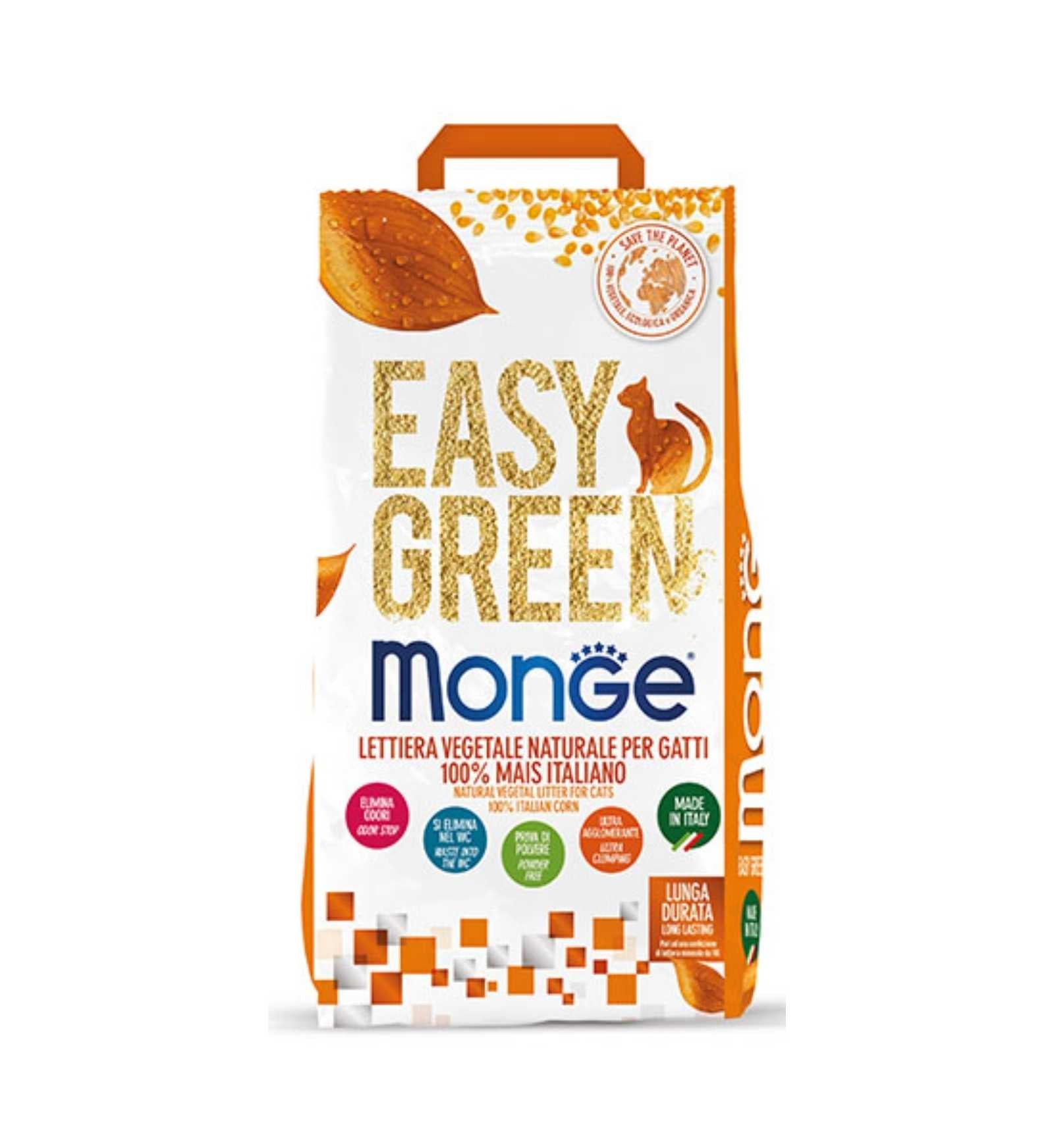 MONGE LETTIERA VEGETALE EASY GREEN MAIS 10 LITRI DA 3,8 KG