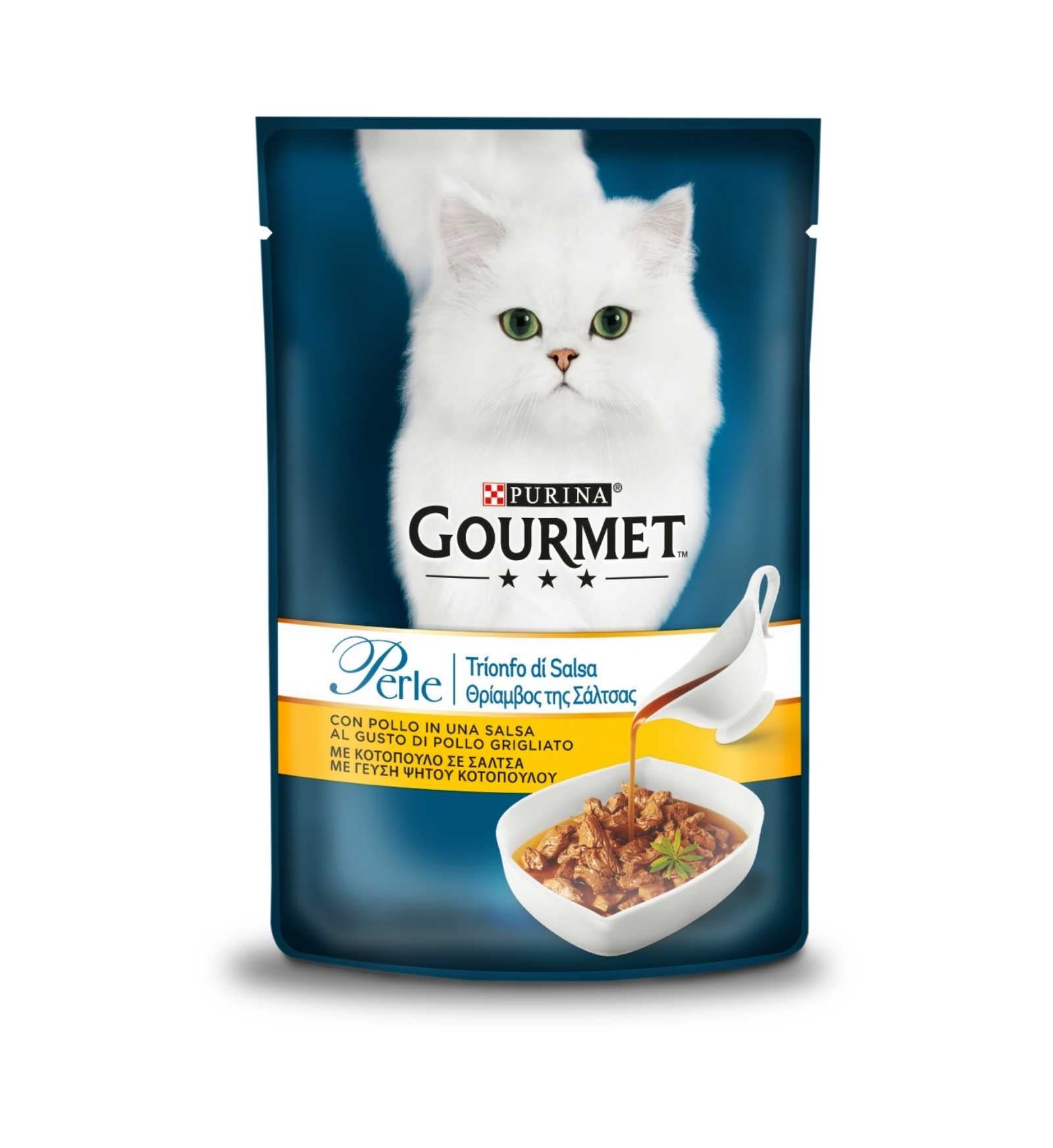 PURINA GOURMET PERLE GATTO TRIONFO DI SALSA CON POLLO DA 85 GR IN BUSTINA