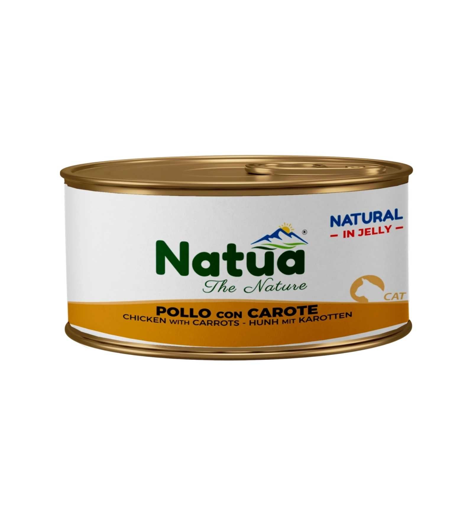 NATUA NATURAL GATTO JELLY POLLO CON CAROTE DA 85 GR IN LATTINA