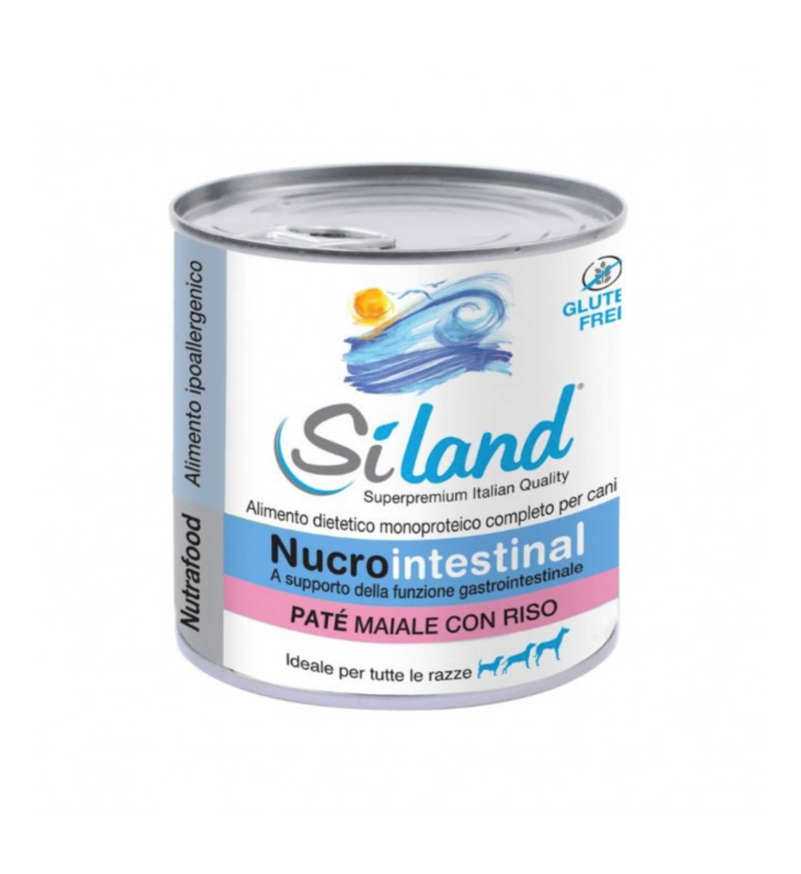 AURORA BIOFARMA SILAND CANE DIET NUCROINTESTINAL PATE' MAIALE CON RISO DA 300 GR IN LATTINA