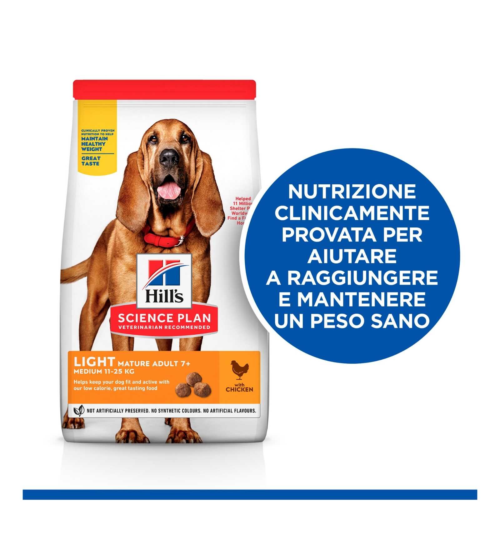 HILL'S SCIENCE PLAN CANE MATURE MEDIUM LIGHT AL POLLO DA 14 KG