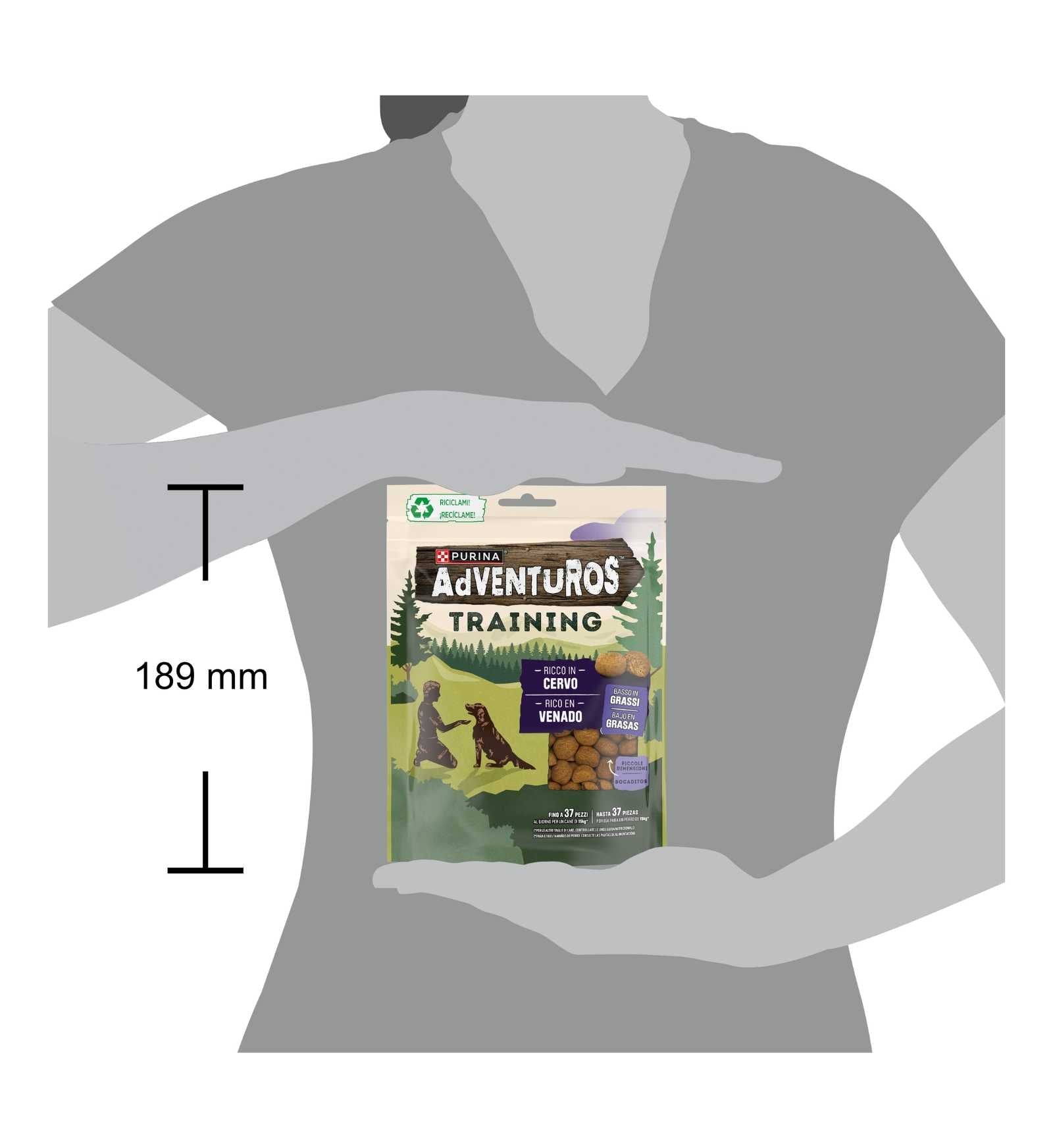 PURINA ADVENTUROS SNACK CANE TRAINING AL CERVO DA 115 GR