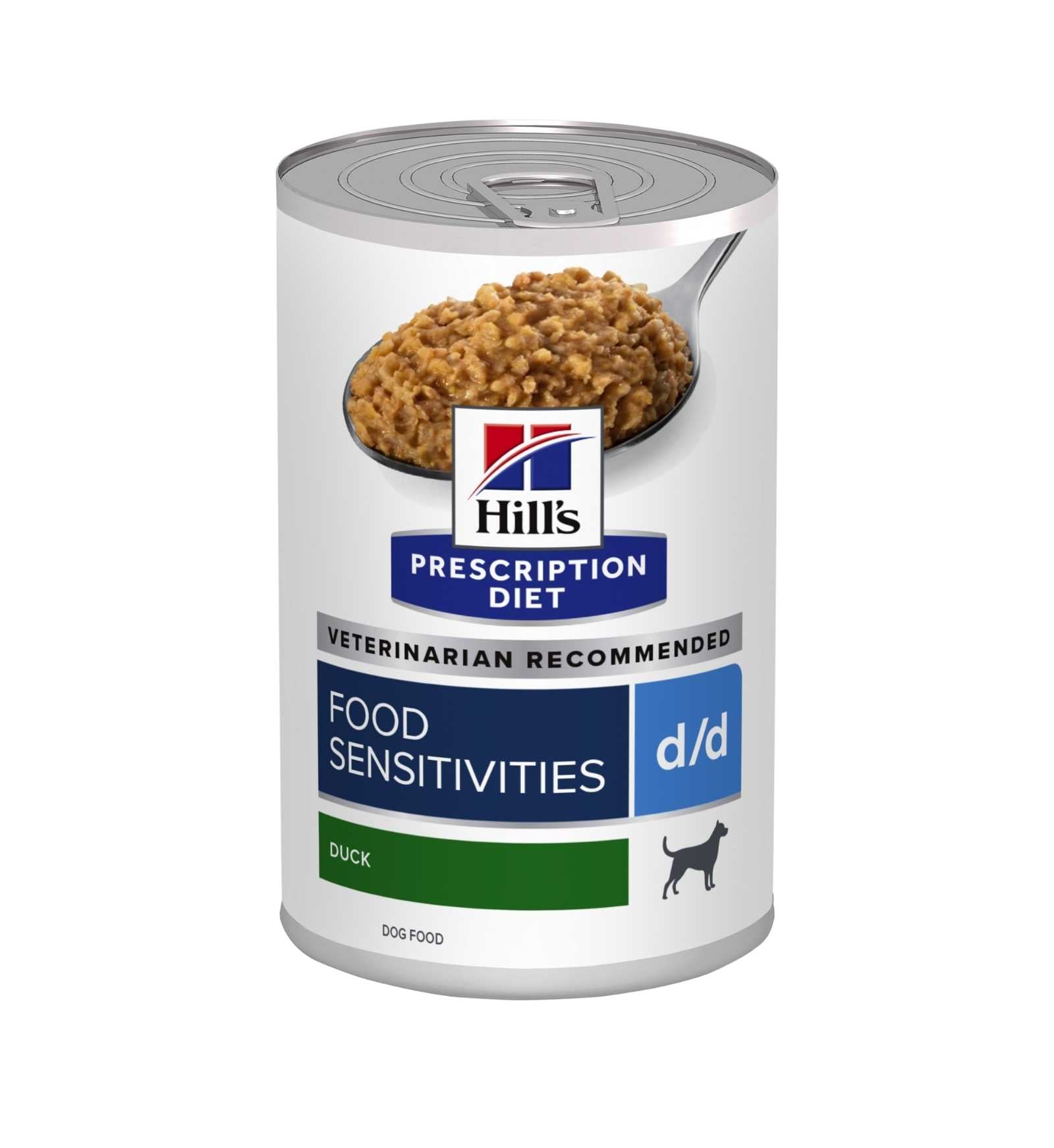 HILL'S PRESCRIPTION DIET CANE D/D FOOD SENSITIVITIES ANATRA DA 370 G IN LATTINA