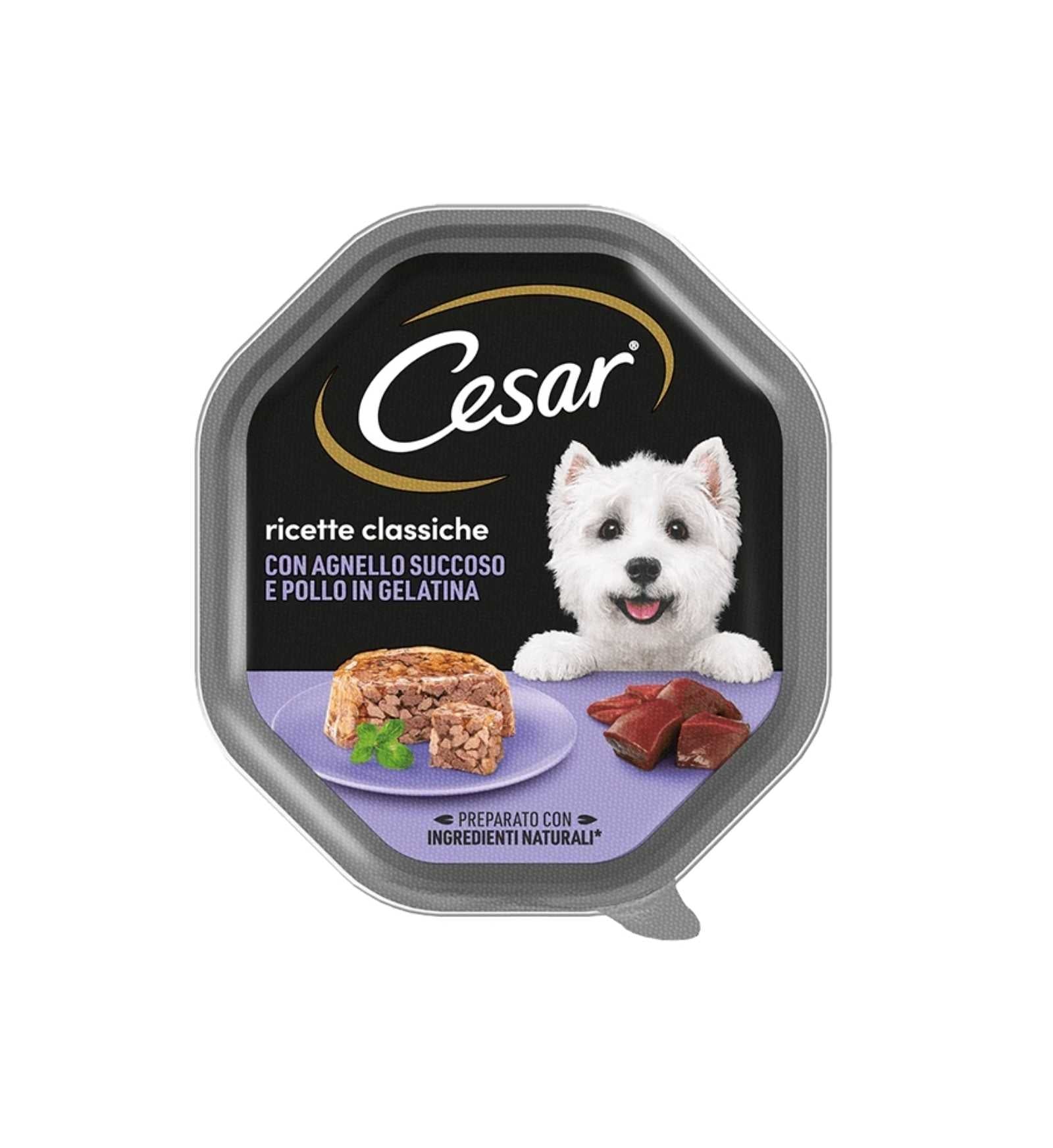 CESAR CANE RICETTE CLASSICHE AGNELLO E POLLO IN GELATINA DA 150 GR