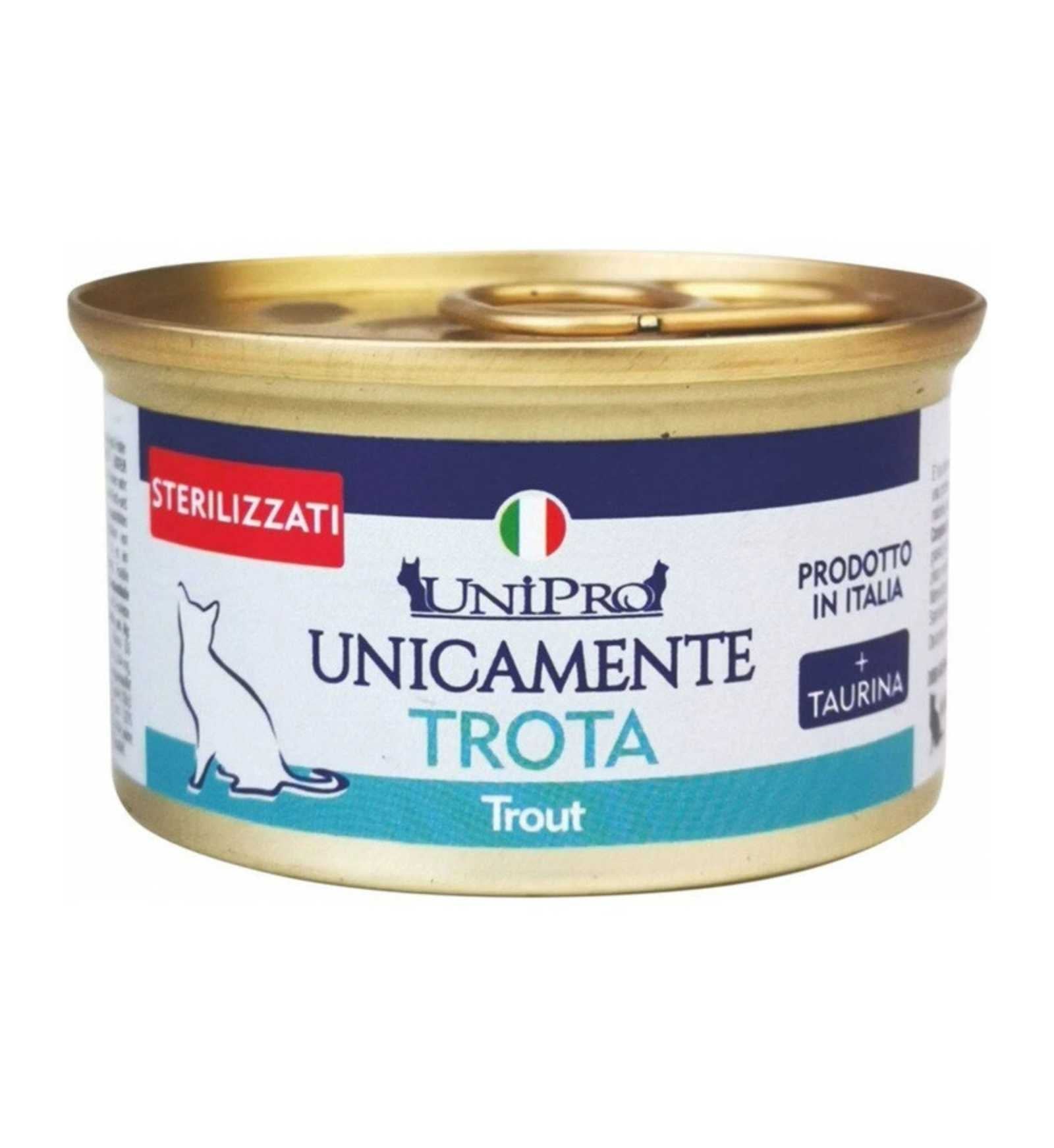 UNIPRO UNICAMENTE GATTO STERILIZZATO SALMONE MONOPROTEICO 85 GR