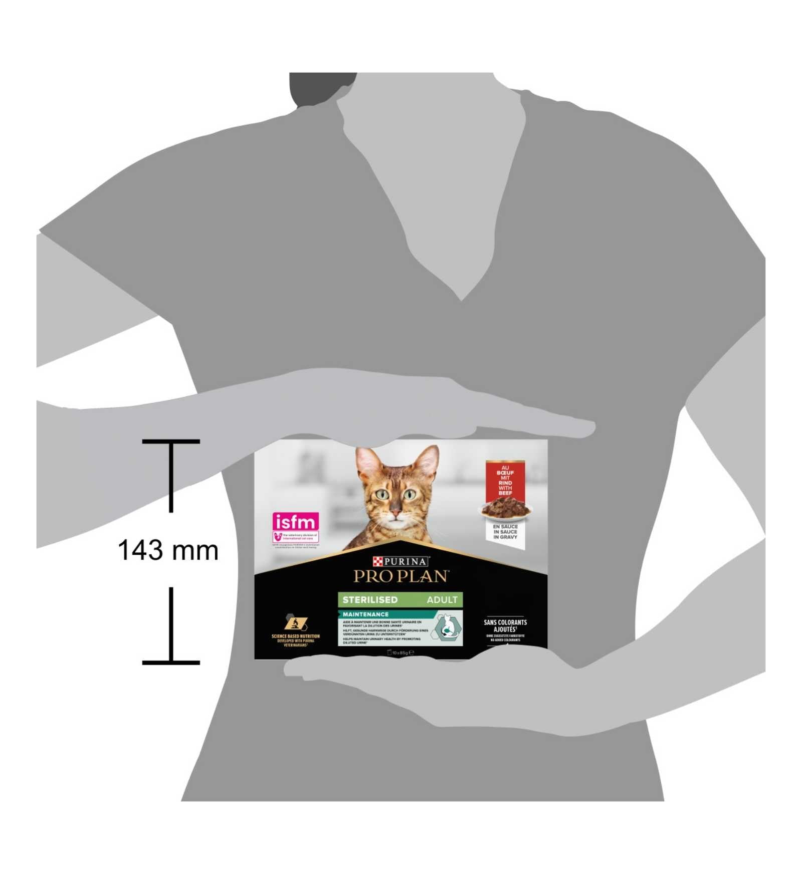 PURINA PRO PLAN GATTO STERILIZZATO AL MANZO 10 BUSTE DA 85 GR