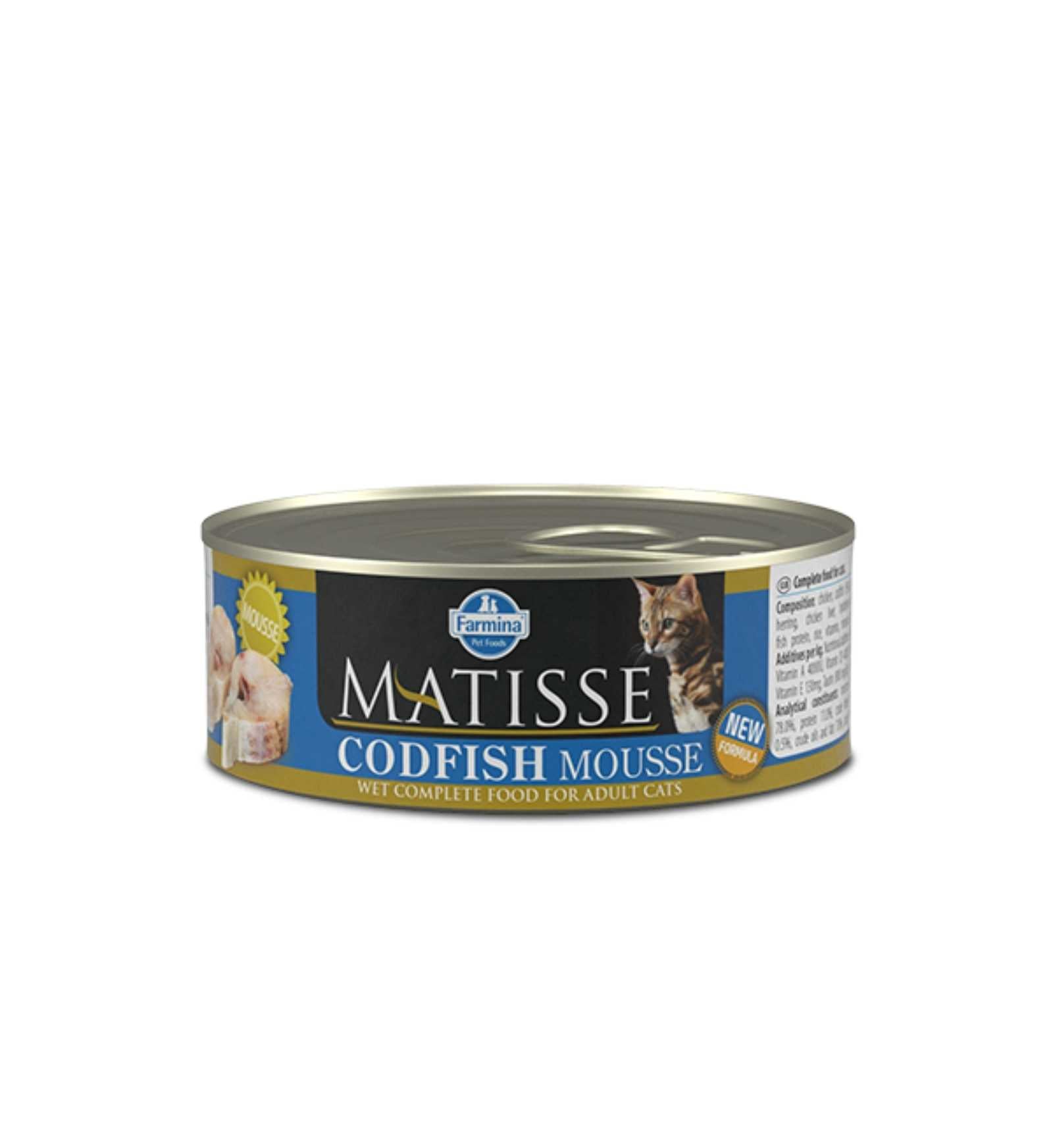 FARMINA MATISSE GATTO MOUSSE AL MERLUZZO DA 85 GR IN LATTINA
