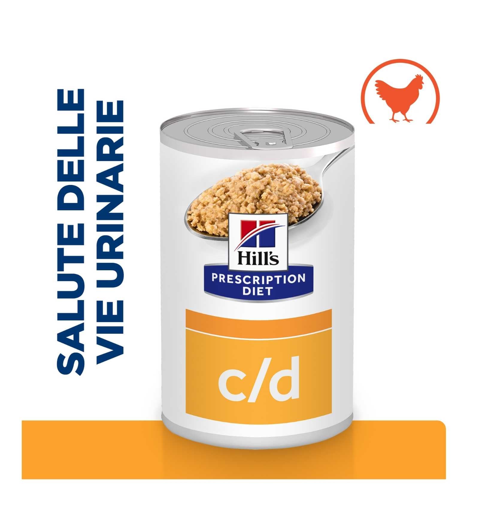 HILL'S PRESCRIPTION DIET CANE C/D MULTICARE URINARY CARE POLLO DA 370 G IN LATTINA
