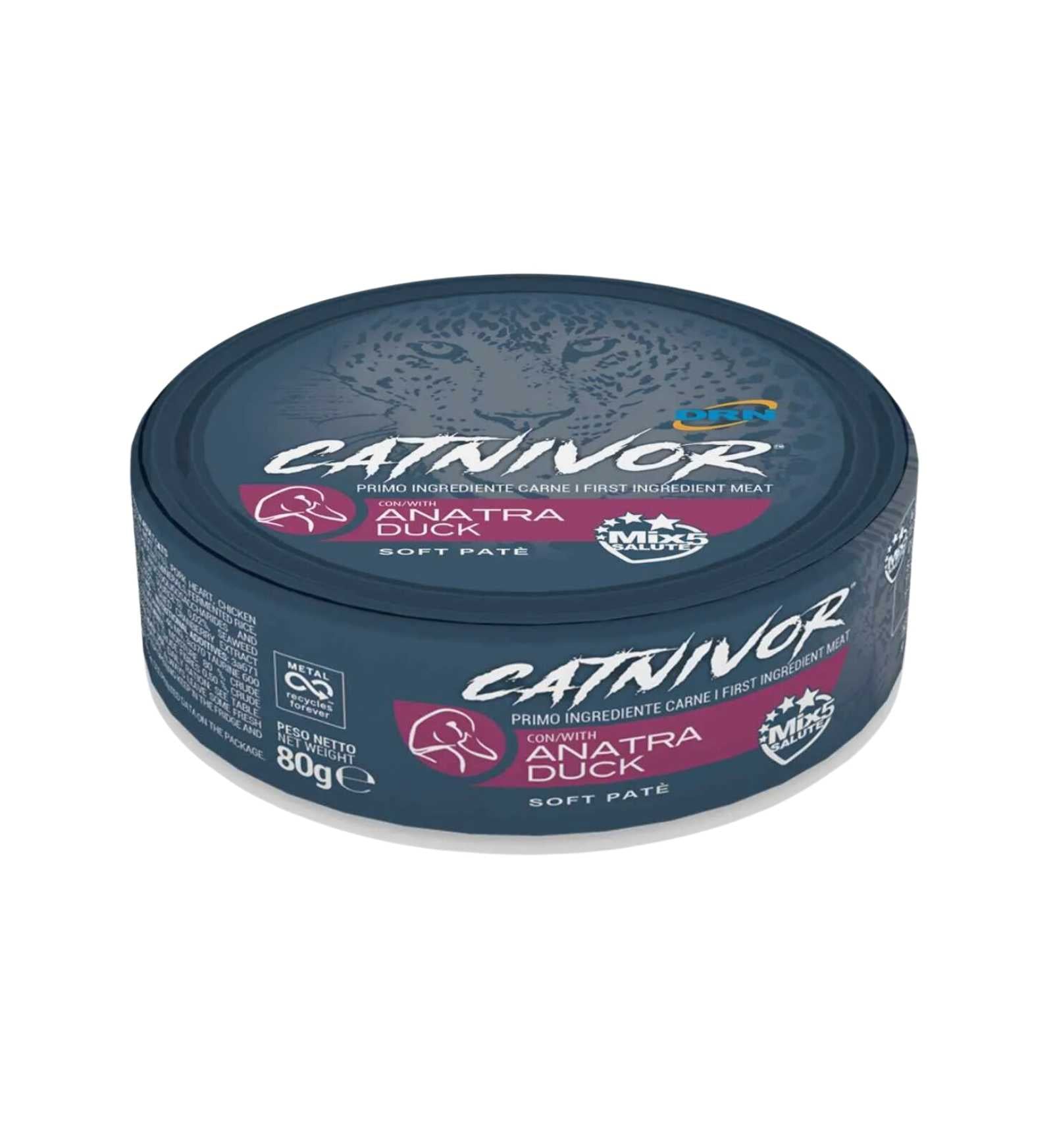 DRN GATTO CATNIVOR MORBIDO PATE' CON ANATRA DA 80 GR