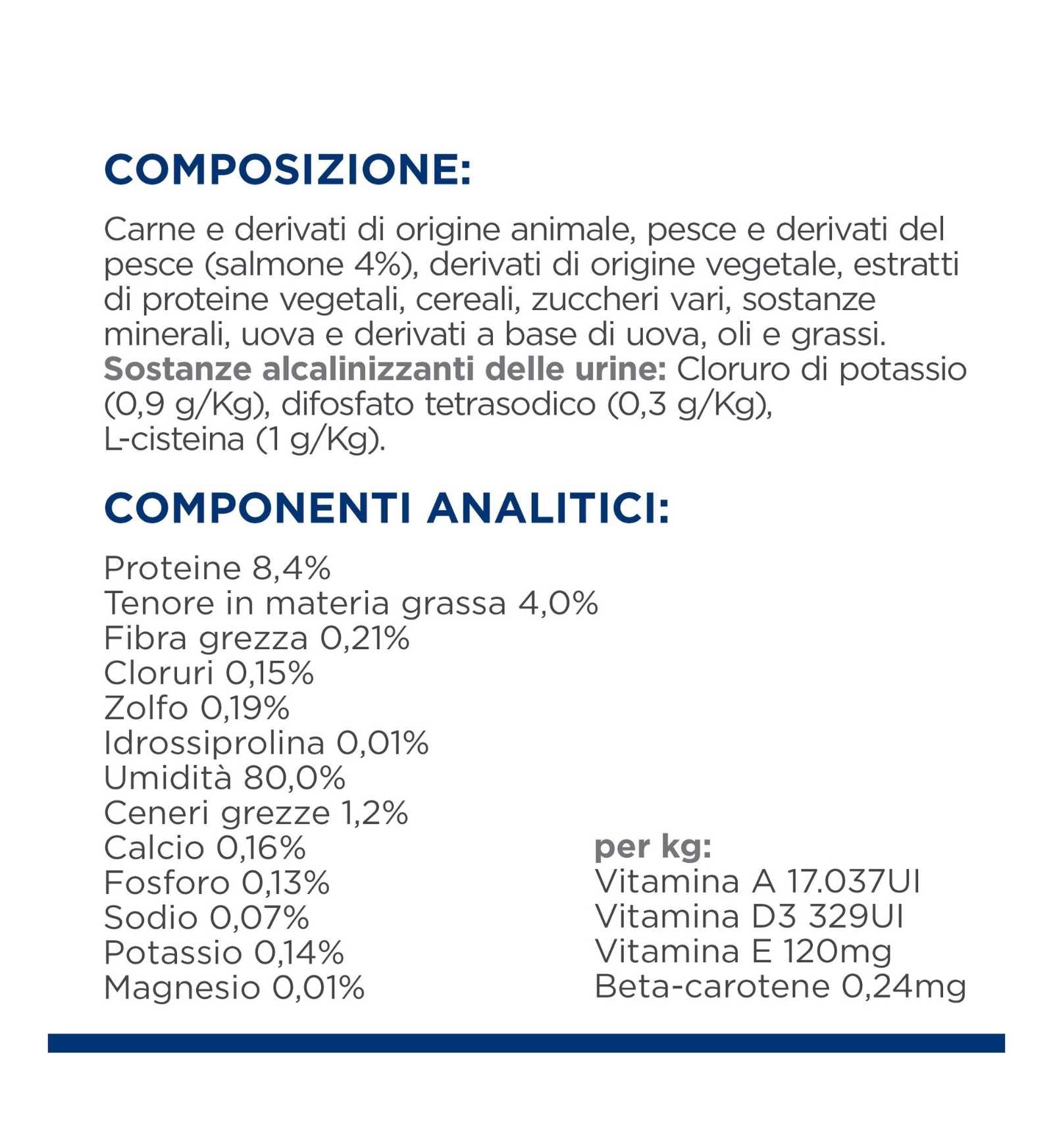 HILL'S PRESCRIPTION DIET GATTO C/D URINARY AL SALMONE DA 85 GR IN BUSTA