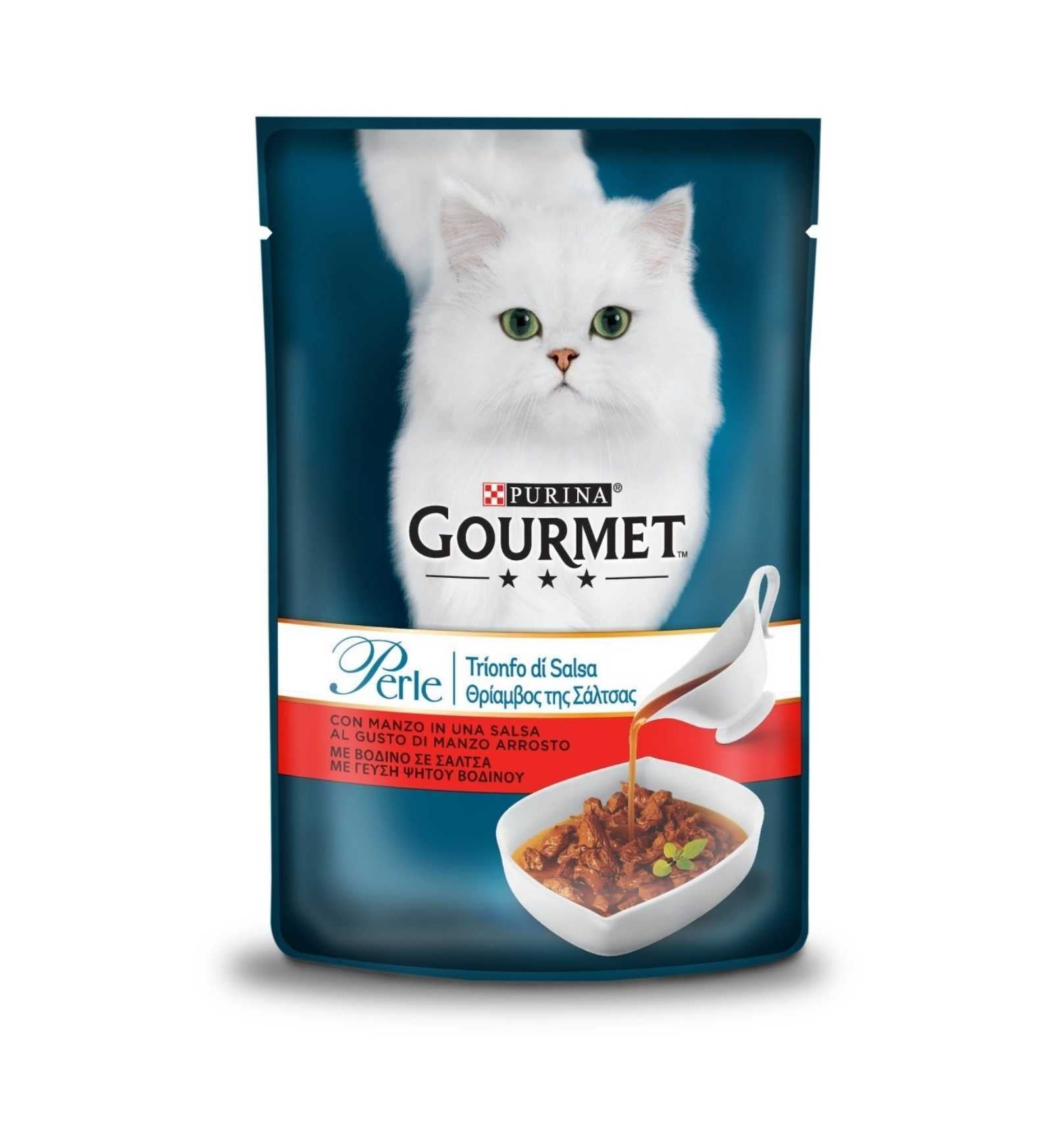 PURINA GOURMET PERLE GATTO TRIONFO DI SALSA CON MANZO DA 85 GR IN BUSTINA
