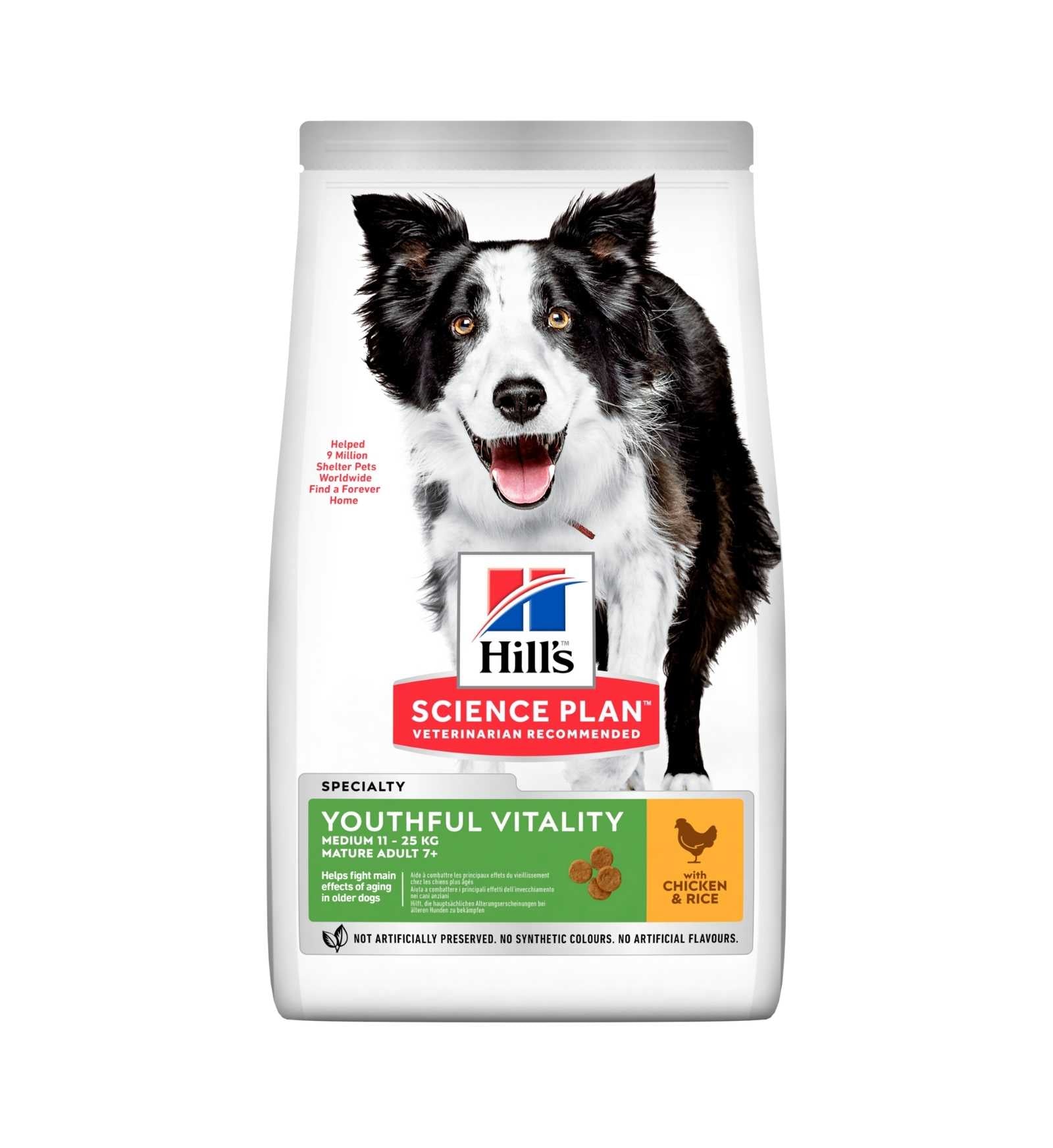 HILL'S SCIENCE PLAN CANE SENIOR VITALITY 7 + MEDIUM POLLO