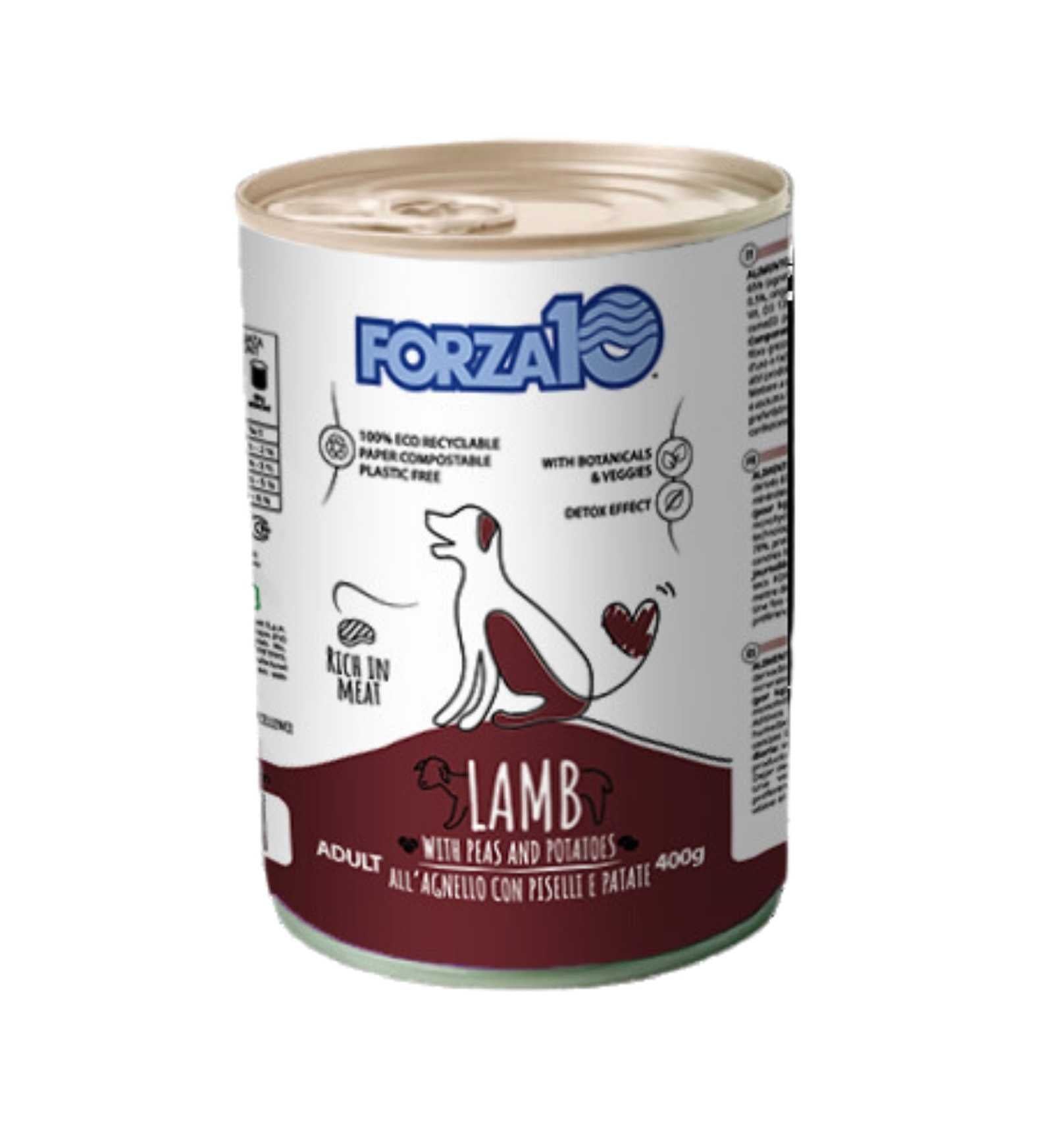FORZA 10 CANE ADULT MANTENIMENTO AGNELLO CON PISELLI E PATATE DA 400 GR IN LATTINA