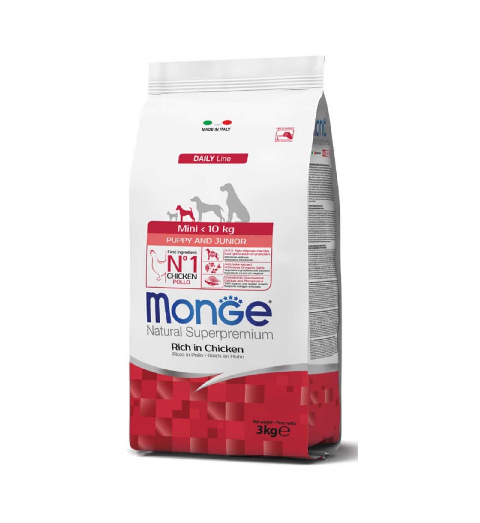 MONGE SUPERPREMIUM CANE PUPPY & JUNIOR MINI POLLO