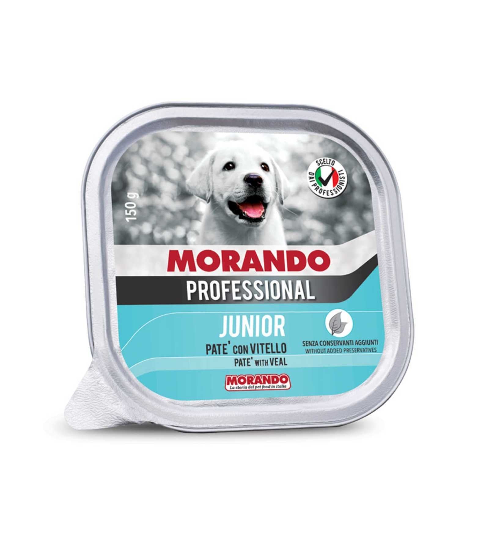MORANDO MIGLIOR CANE PROFESSIONAL JUNIOR VITELLO DA 150 GR IN VASCHETTA