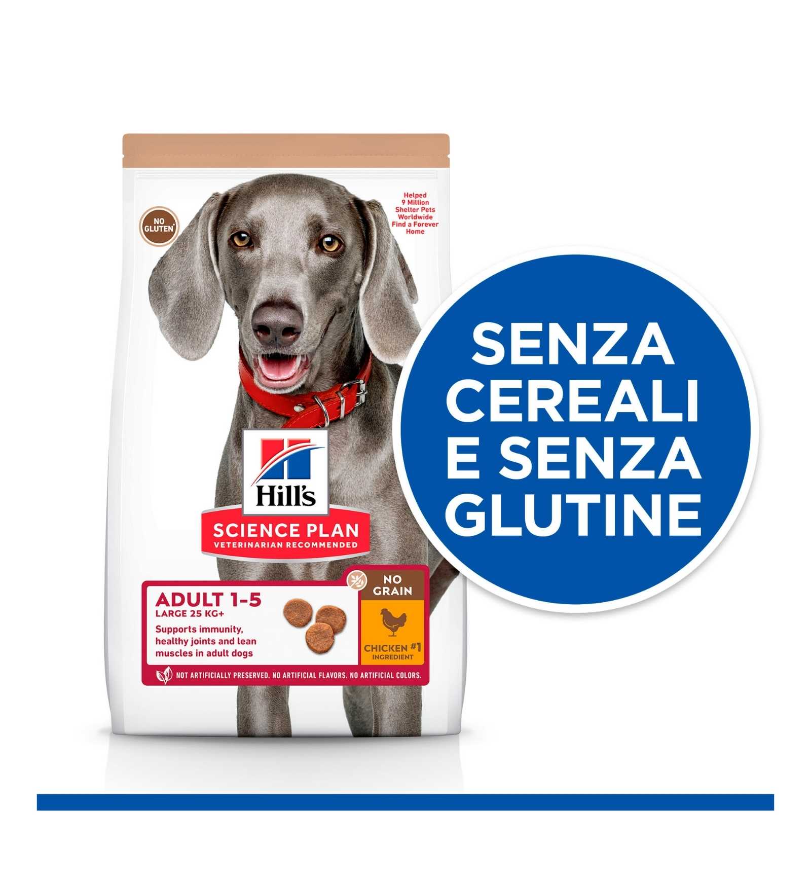 HILL'S SCIENCE PLAN CANE ADULT LARGE BREED NO GRAIN AL POLLO DA 12 KG