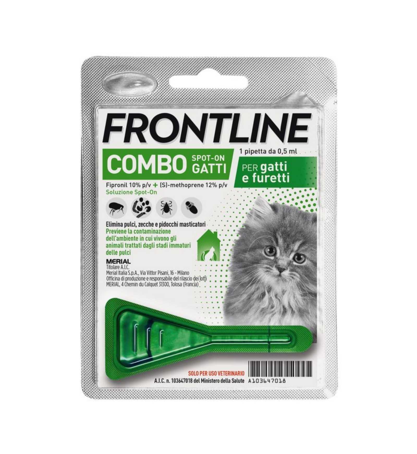 FRONTLINE COMBO GATTO ANTIPARASSITARIO GATTINO 1 PIPETTA