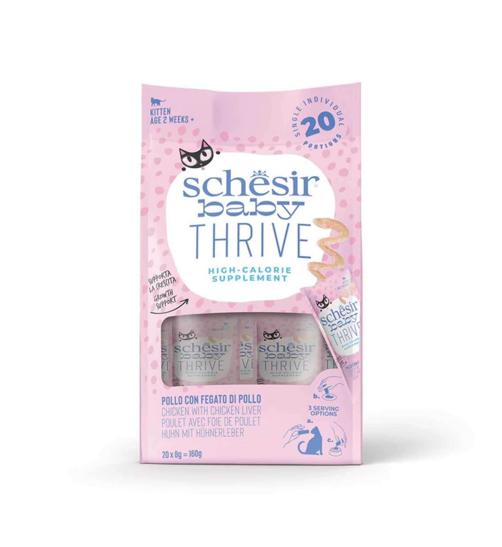SCHESIR GATTO BABY THRIVE MOUSSE POLLO DA 20 GR x 8 IN BUSTA