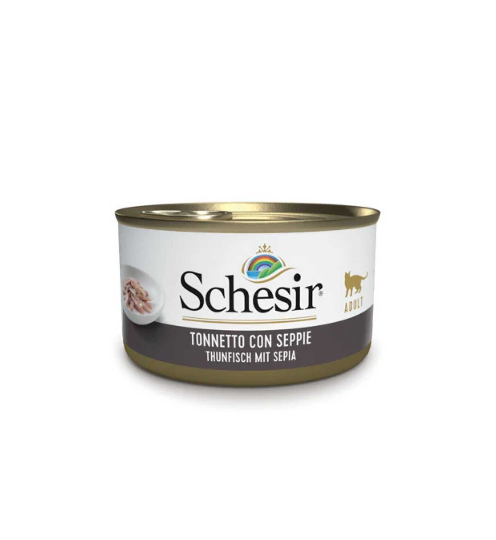 SCHESIR GATTO TONNETTO CON SEPPIE DA 85 GR IN LATTINA