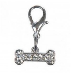 Charms metallo cromato osso