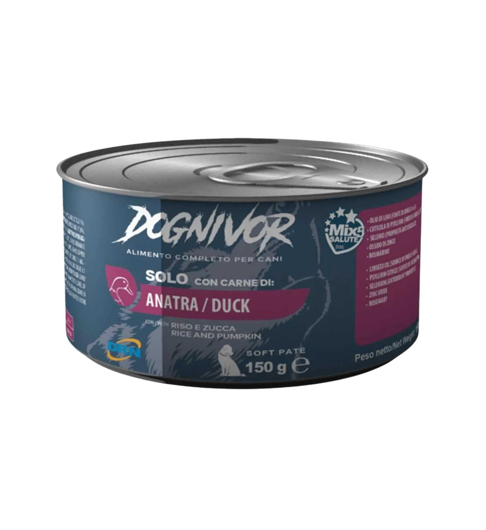 DRN CANE DOGNIVOR MORBIDO PATE' ANATRA CON RISO E ZUCCA