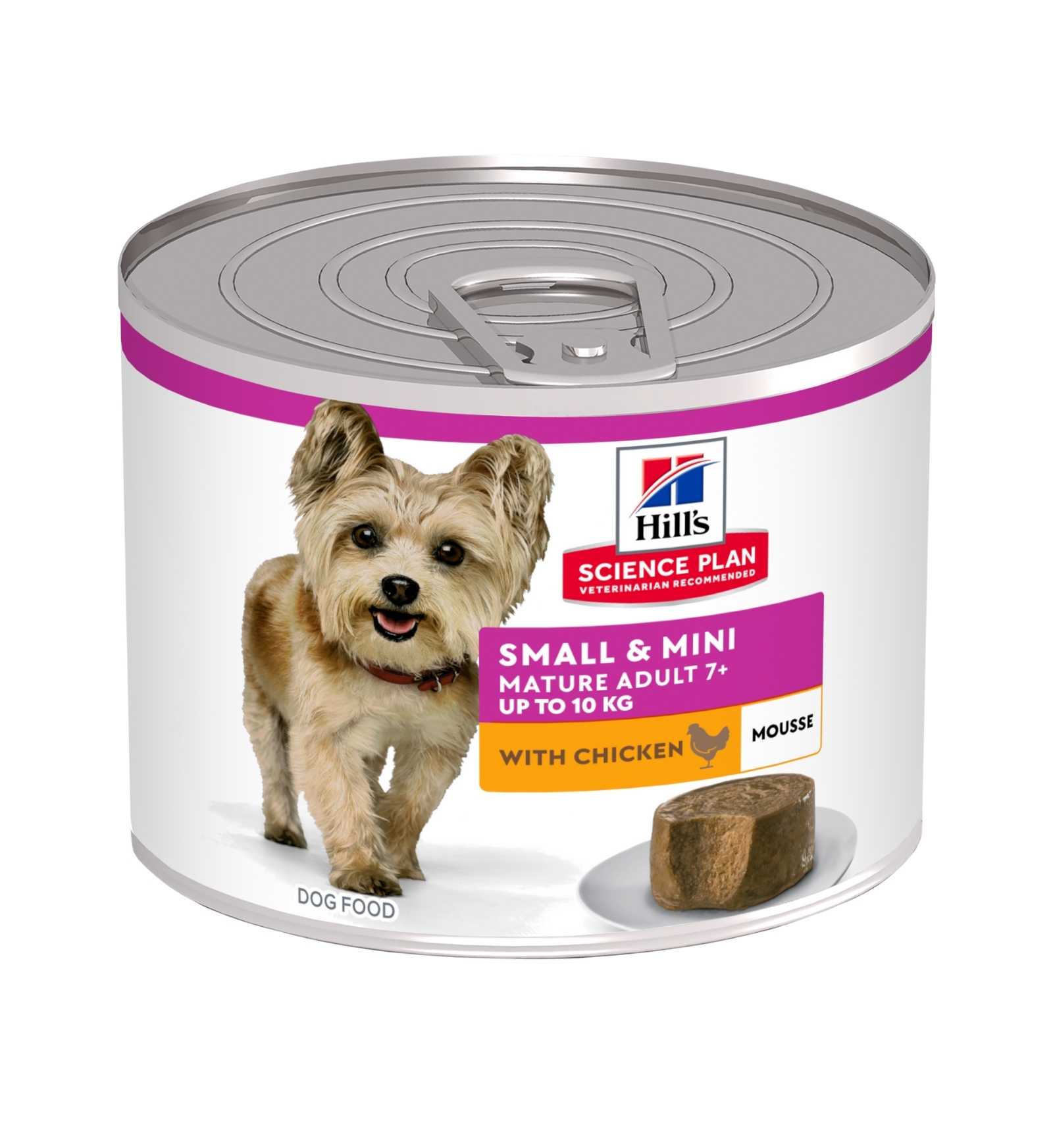 HILL'S SCIENCE PLAN CANE MATURE SMALL & MINI MOUSSE AL POLLO DA 200 GR IN LATTINA