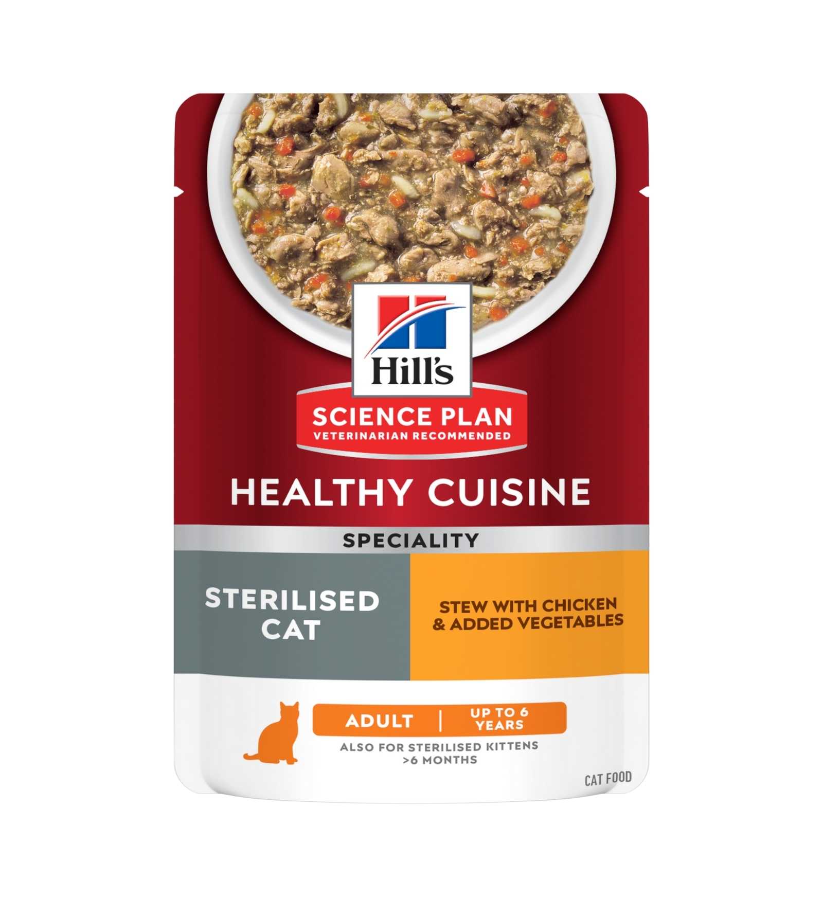 HILL'S SCIENCE PLAN GATTO ADULT STERILIZZATO HEALTY CUISINE POLLO E VERDURE DA 80 GR IN BUSTA