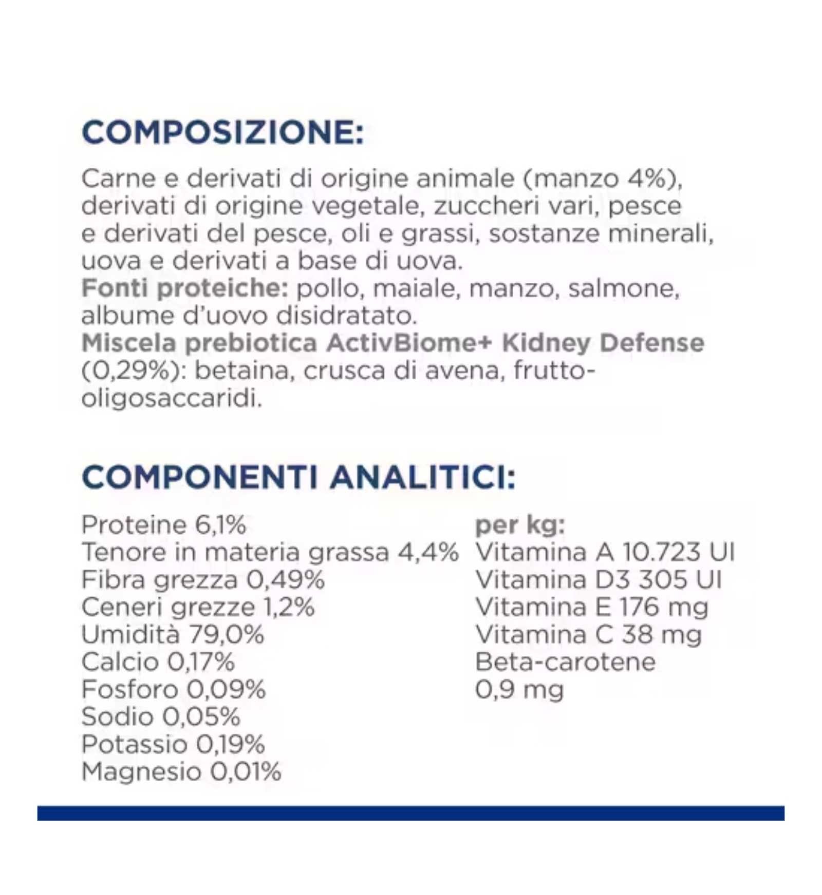 HILL'S PRESCRIPTION DIET GATTO K/D AL MANZO DA 85 GR IN BUSTA