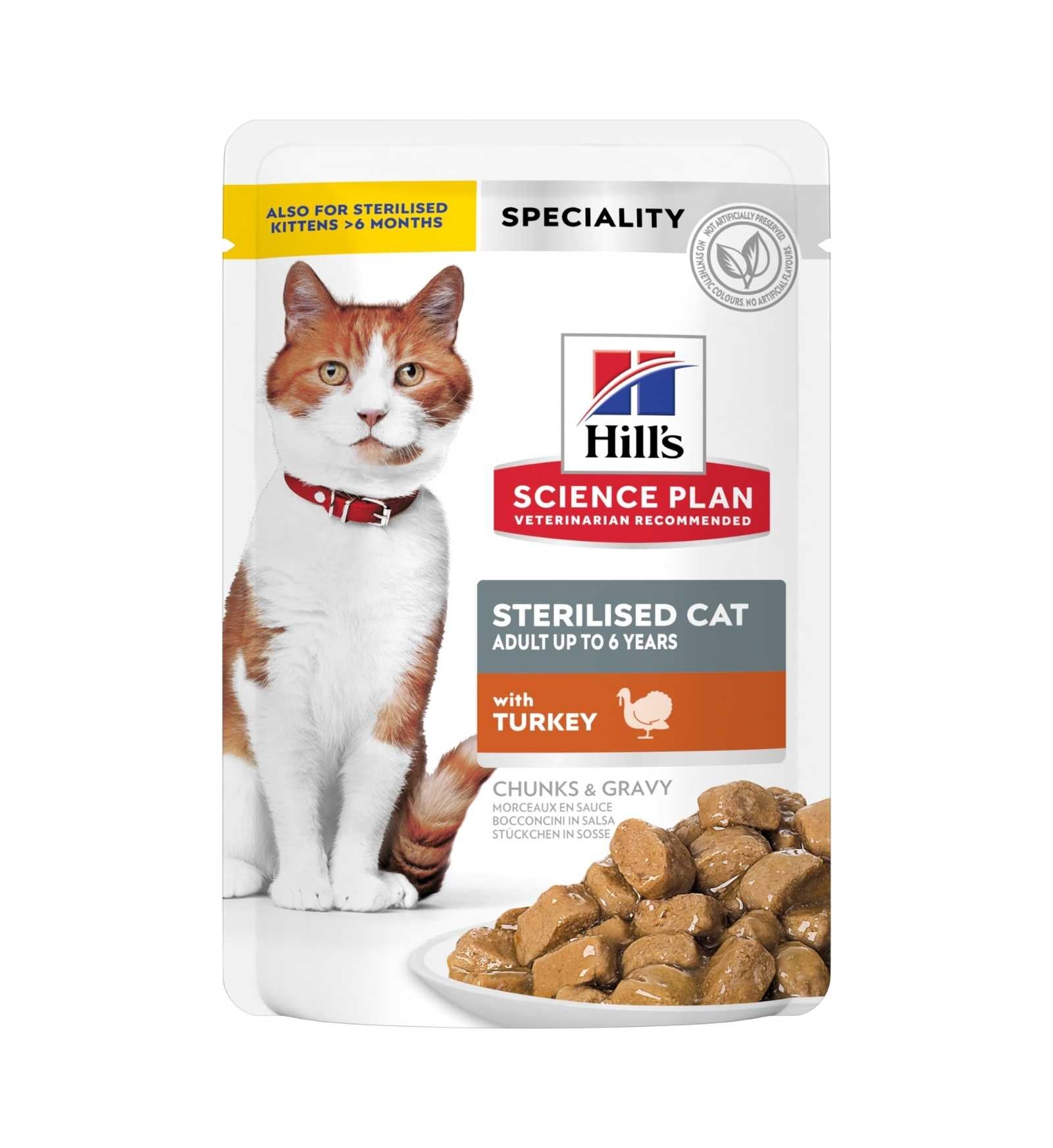 HILL'S SCIENCE PLAN GATTO ADULT STERILISED AL TACCHINO DA 85 GR IN BUSTA