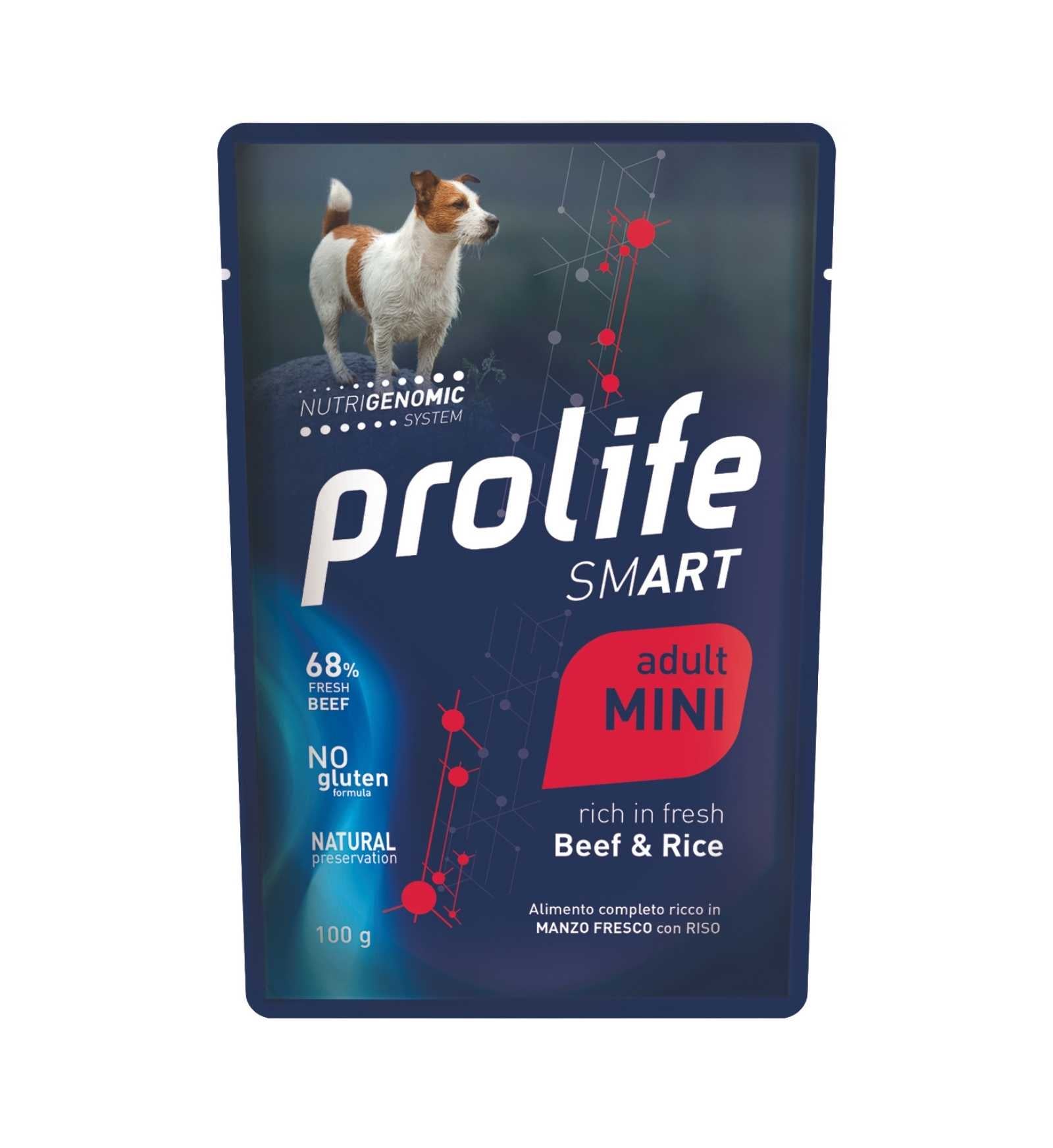 PROLIFE CANE GRAIN FREE MINI ADULT MANZO E RISO DA 100 GR IN BUSTA