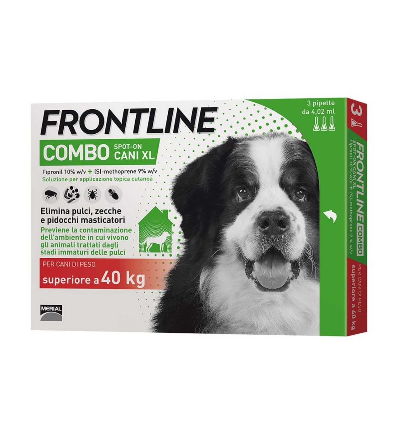 FRONTLINE COMBO CANE ANTIPARASSITARIO SUPERIORE 40 KG 3 PIPETTE