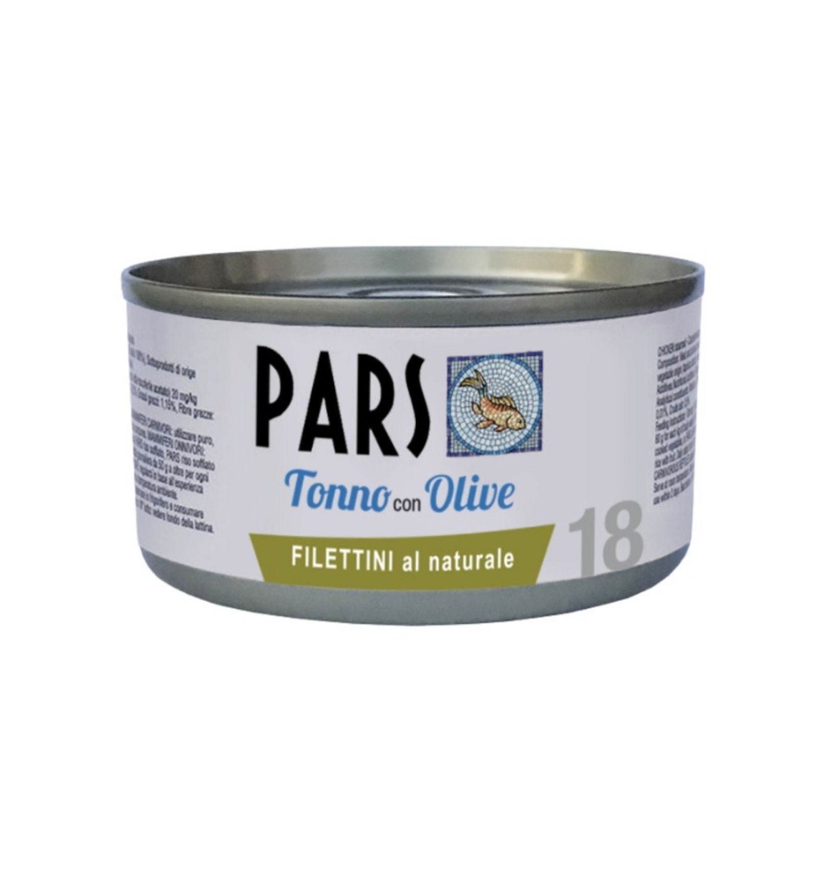 PARS CANE E GATTO FILETTI DI TONNO CON OLIVE IN LATTINA DA 85 GR