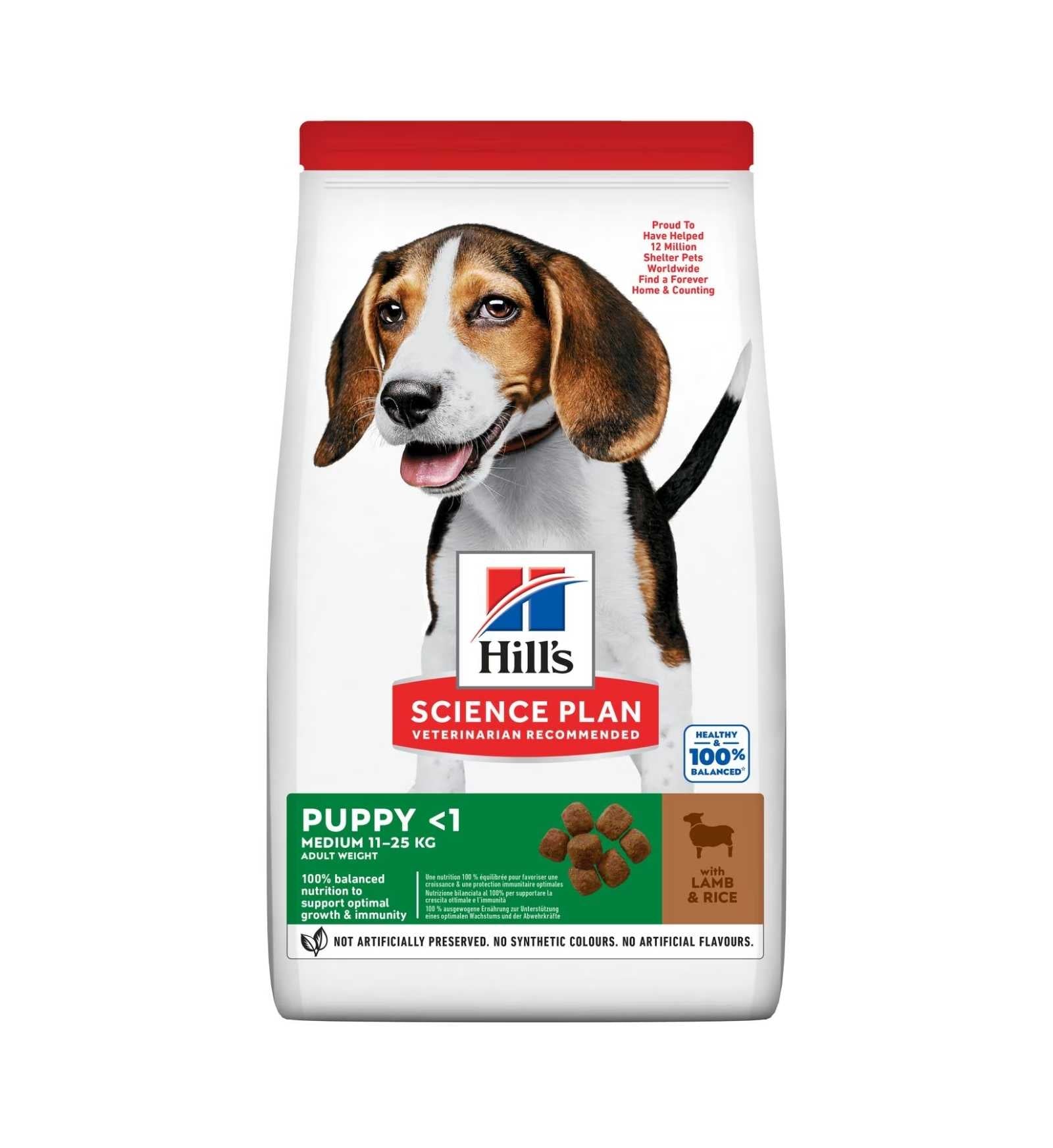 HILL'S SCIENCE PLAN CANE PUPPY MEDIUM AGNELLO E RISO DA 2,5 KG