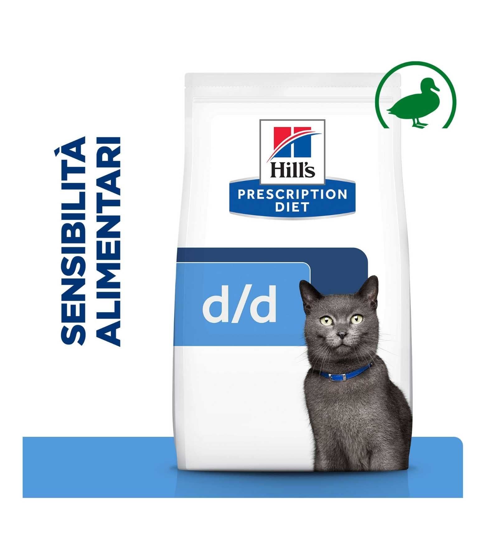 HILL'S PRESCRIPTION DIET GATTO D/D ANATRA E PISELLI DA 1,5 KG