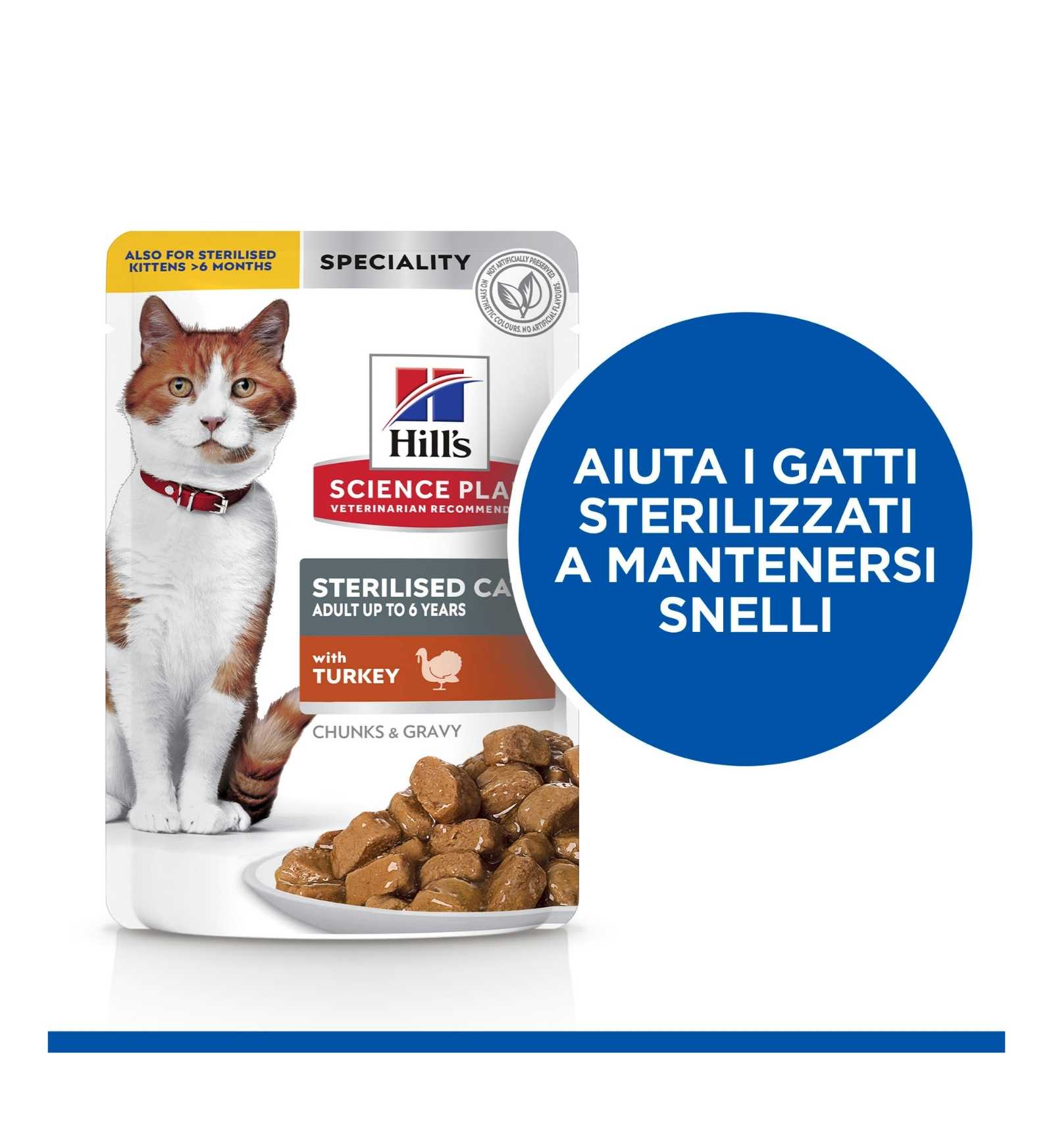HILL'S SCIENCE PLAN GATTO ADULT STERILISED AL TACCHINO DA 85 GR IN BUSTA