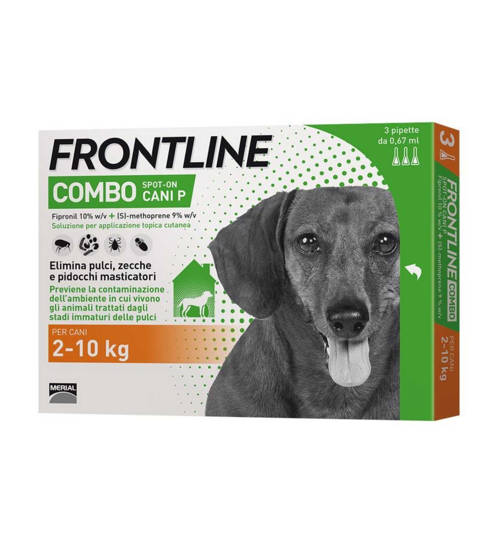 FRONTLINE COMBO CANE ANTIPARASSITARIO 2 - 10 KG 3 PIPETTE