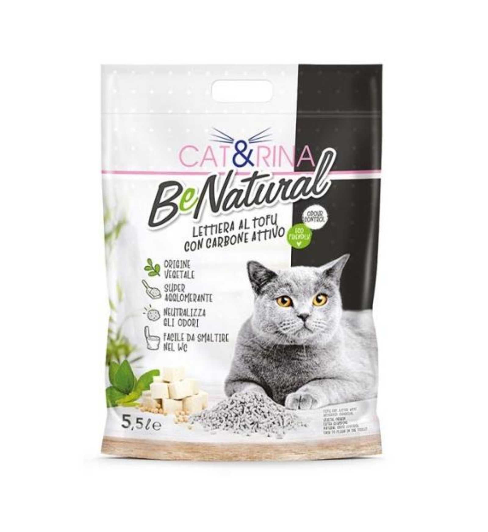 LETTIERA GATTO CAT&RINA BENATURAL AL TOFU DA 5,5 LITRI