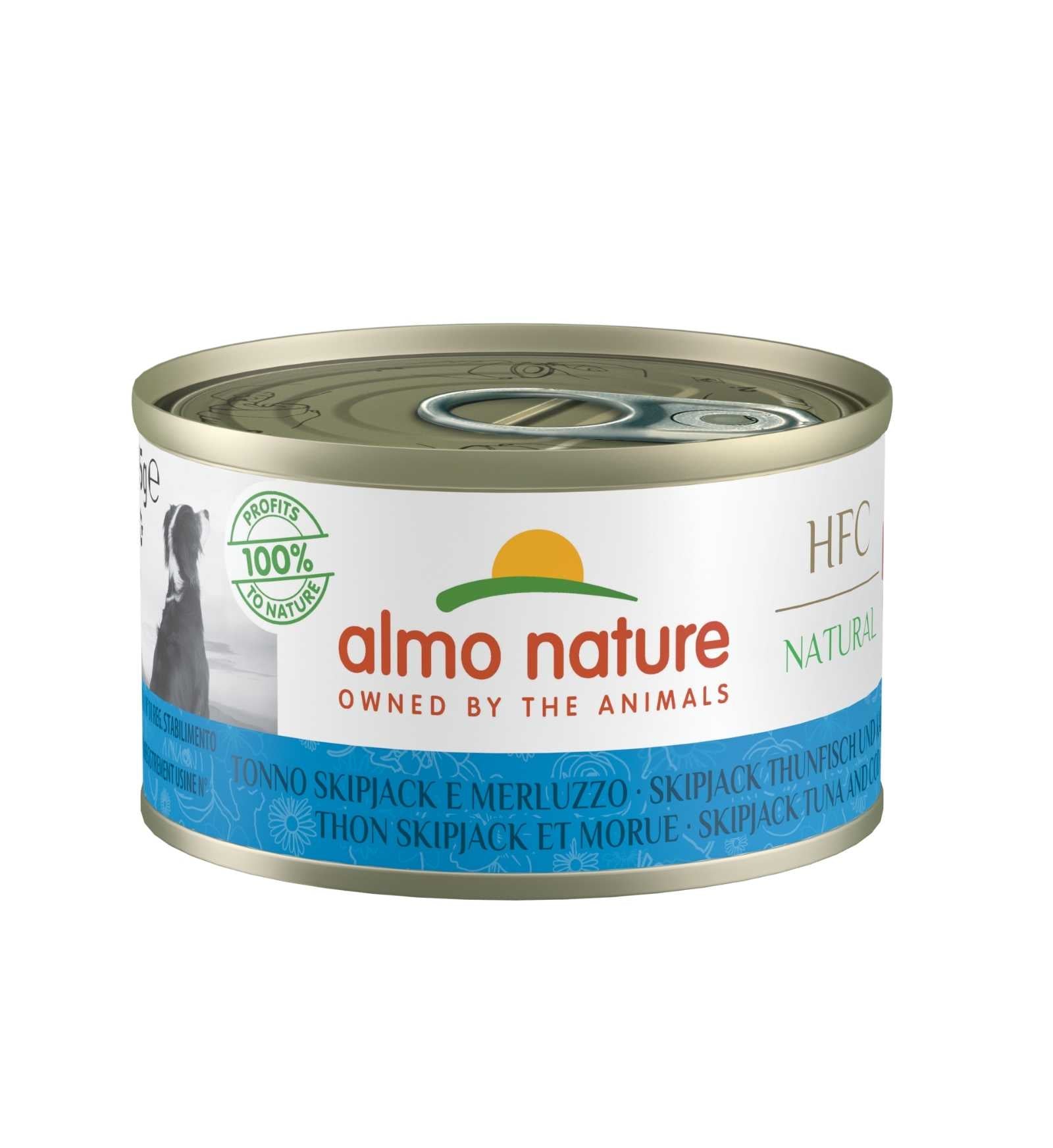 ALMO NATURE CANE CLASSIC CON TONNETTO E MERLUZZO DA 95 GR IN LATTINA
