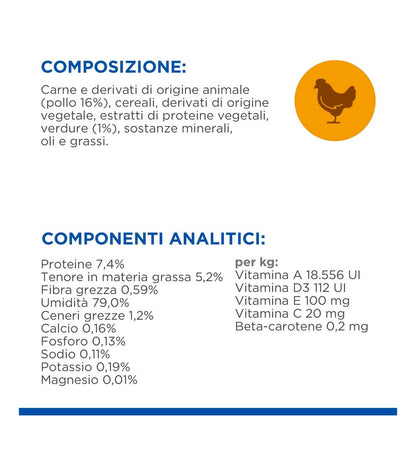HILL'S SCIENCE PLAN GATTO ADULT HEALTY CUISINE POLLO E VERDURE DA 80 GR IN BUSTA