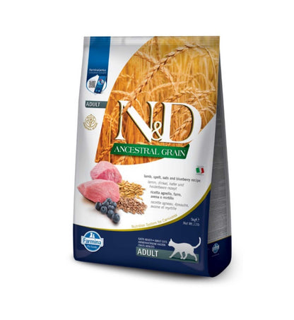 FARMINA N&D ANCESTRAL GATTO LOW GRAIN ADULT AGNELLO E MIRTILLO