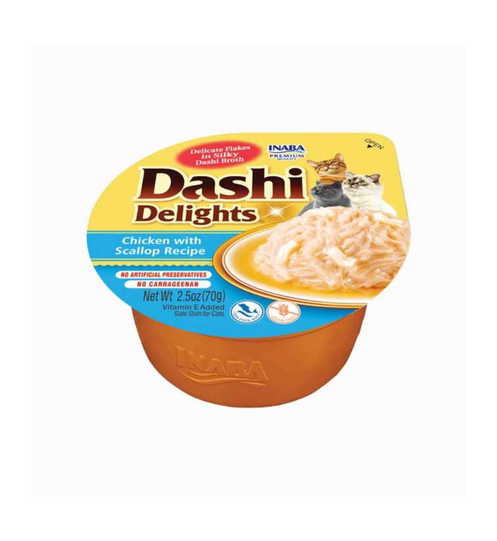 CIAO DASHI GATTO SNACK WET RICETTA POLLO CON CAPESANTE DA 70 GR